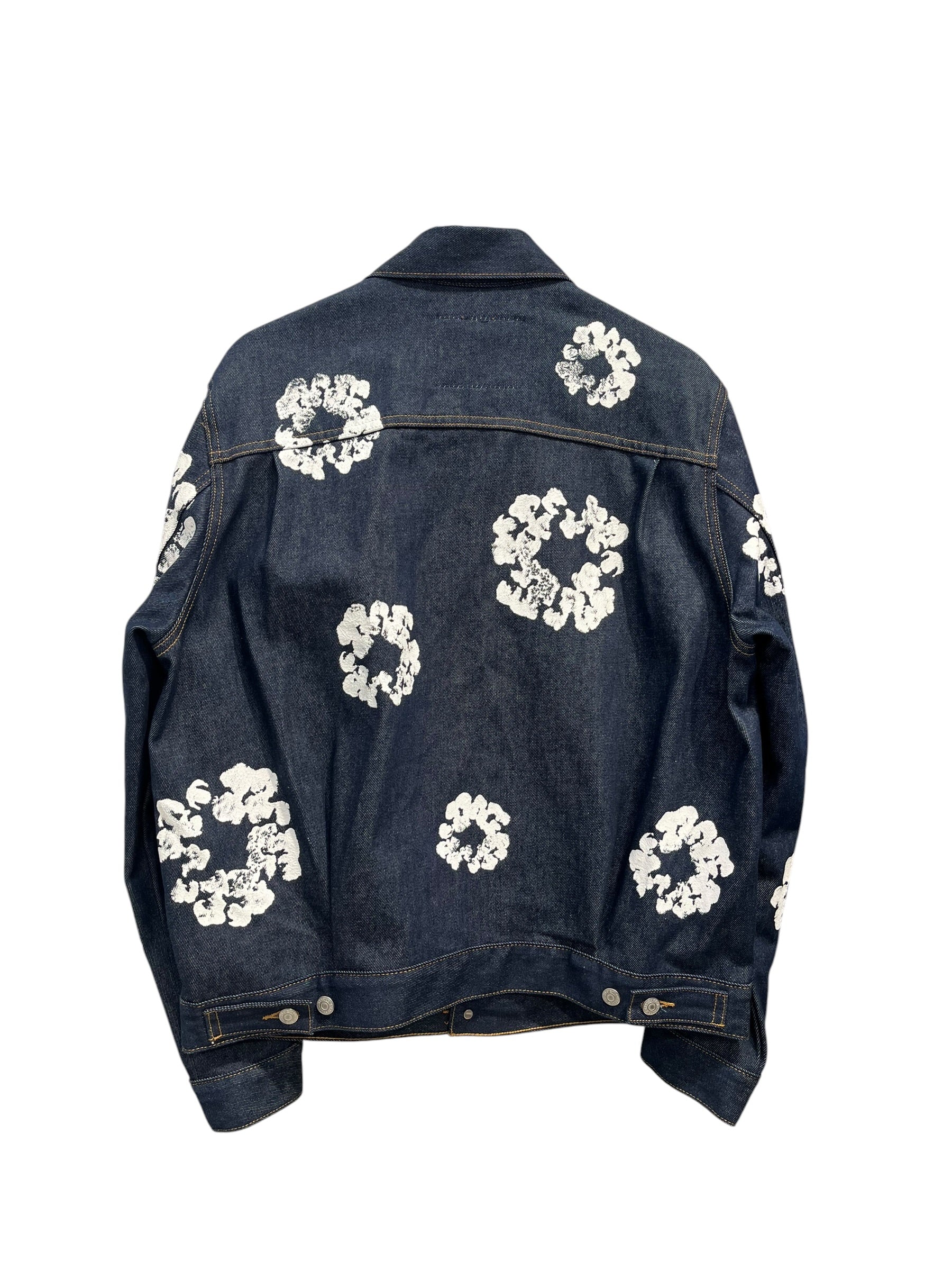 DENIM TEARS/Denim Jkt/M/Cotton/NVY/Floral Pattern/ view 2