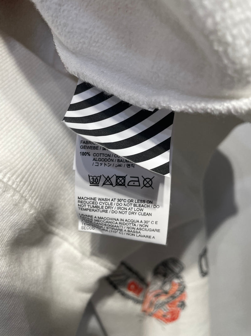 OFF-WHITE/Sweater/S/All Over Print/Cotton/WHT/CHAIN SAW