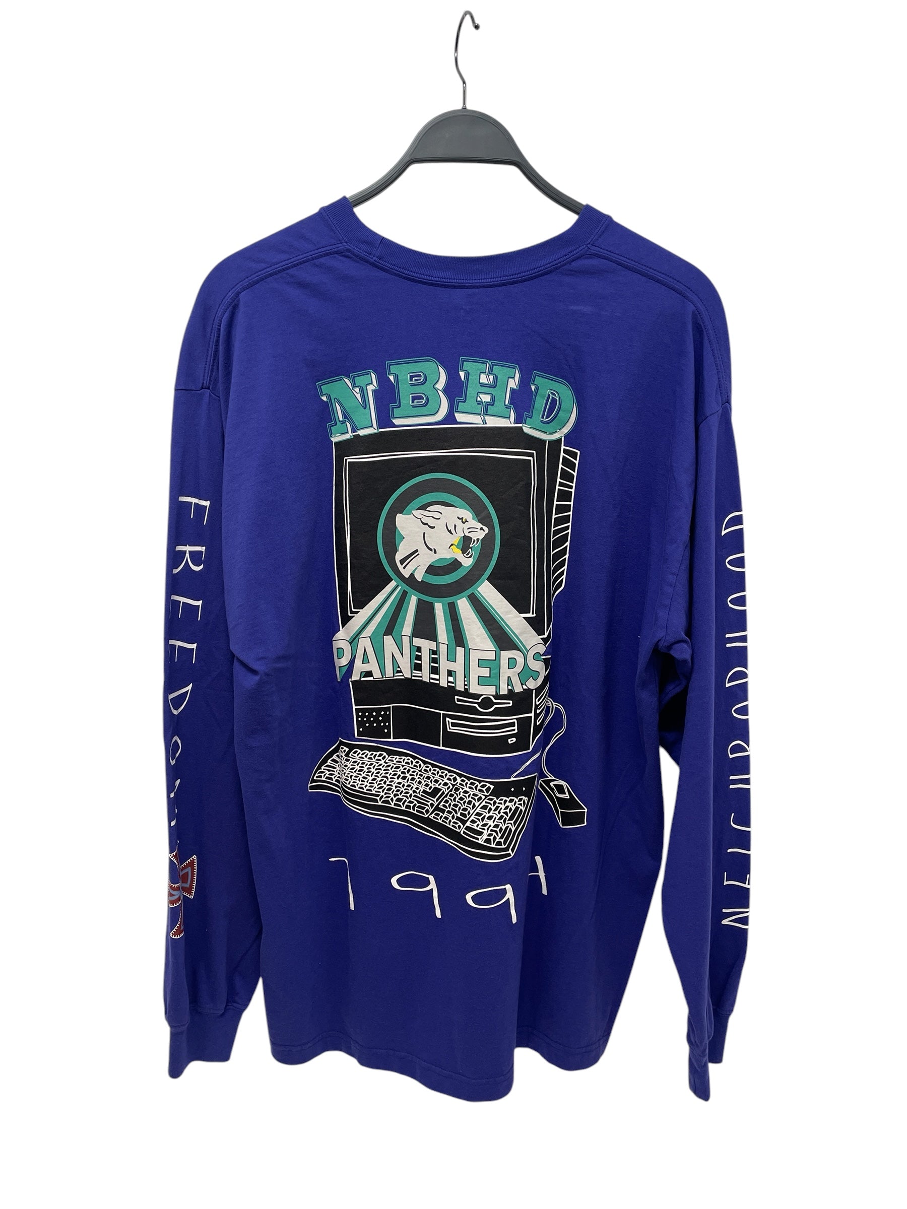 NEIGHBORHOOD/LS T-Shirt/XL/Cotton/BLU/PANTHERS TEE view 2