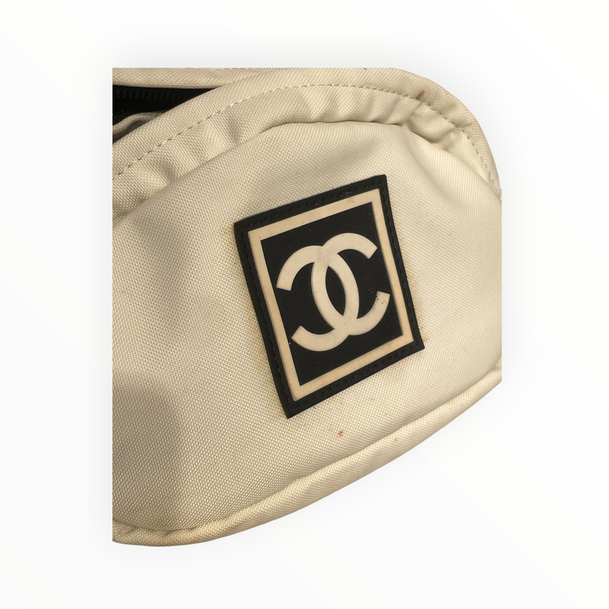 CHANEL/Cross Body Bag/Cotton/WHT/FANNY BAG view 7