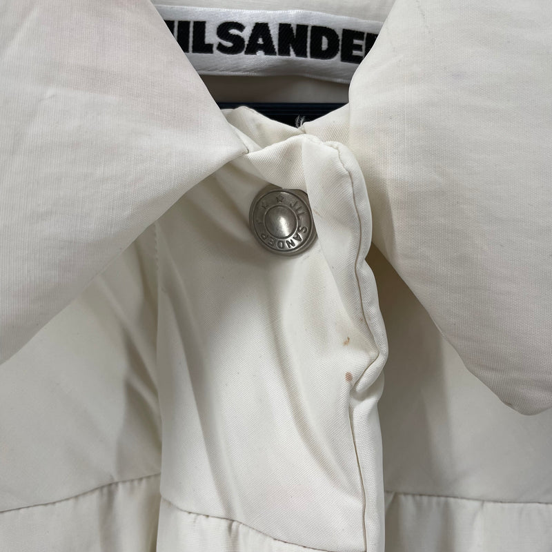 JIL SANDER/Coat/38/Nylon/WHT/SILVER BUTTONS