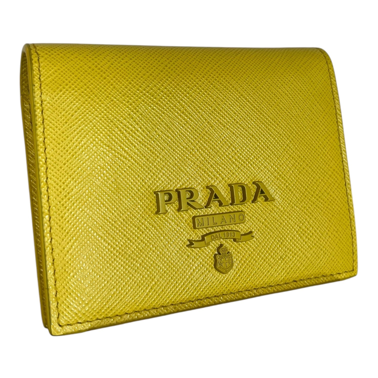 PRADA/Bifold Wallet/Leather/YEL/L's/ view 1