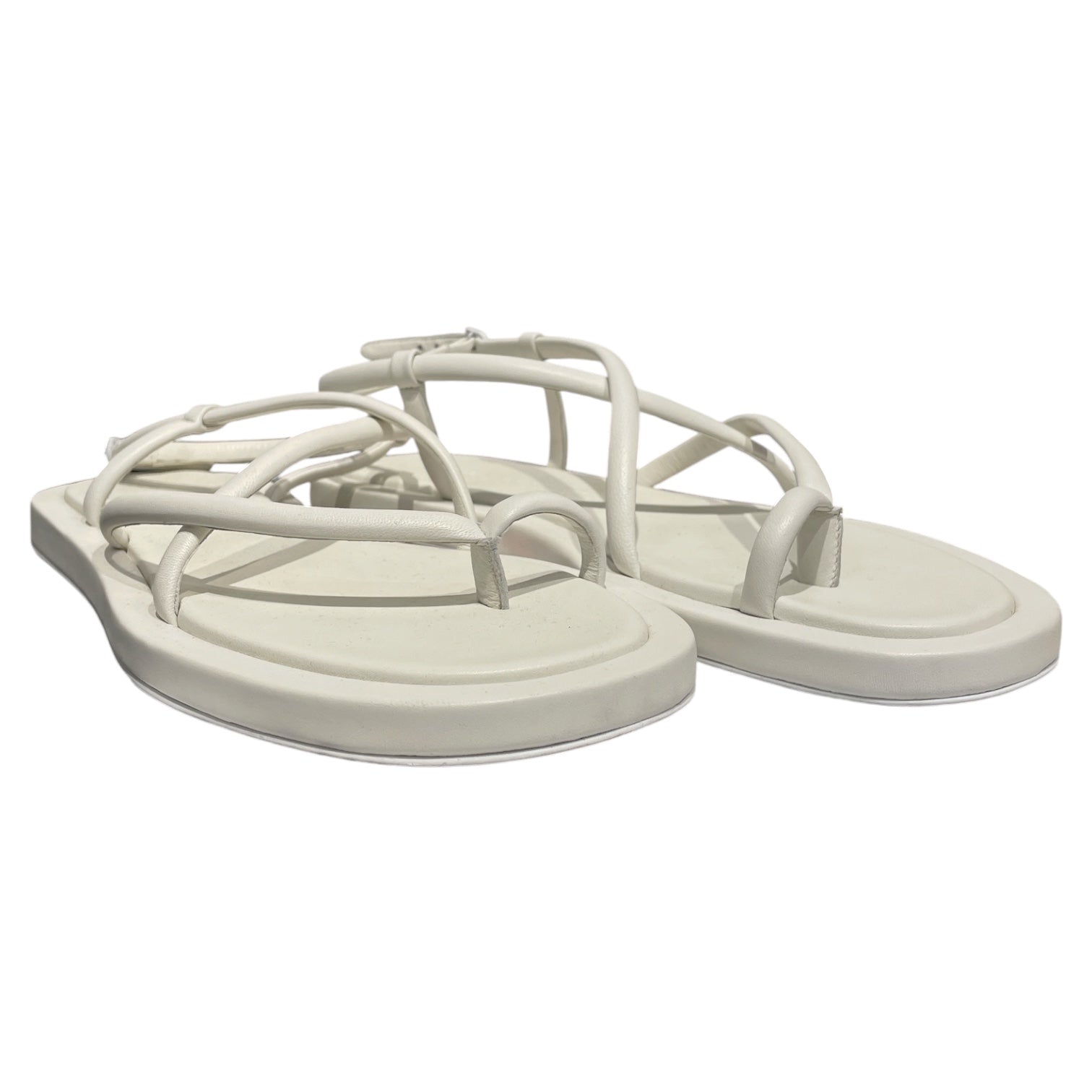 Alexander McQueen/Sandals/US 8.5/Leather/WHT/Gladiator White Sandals view 1