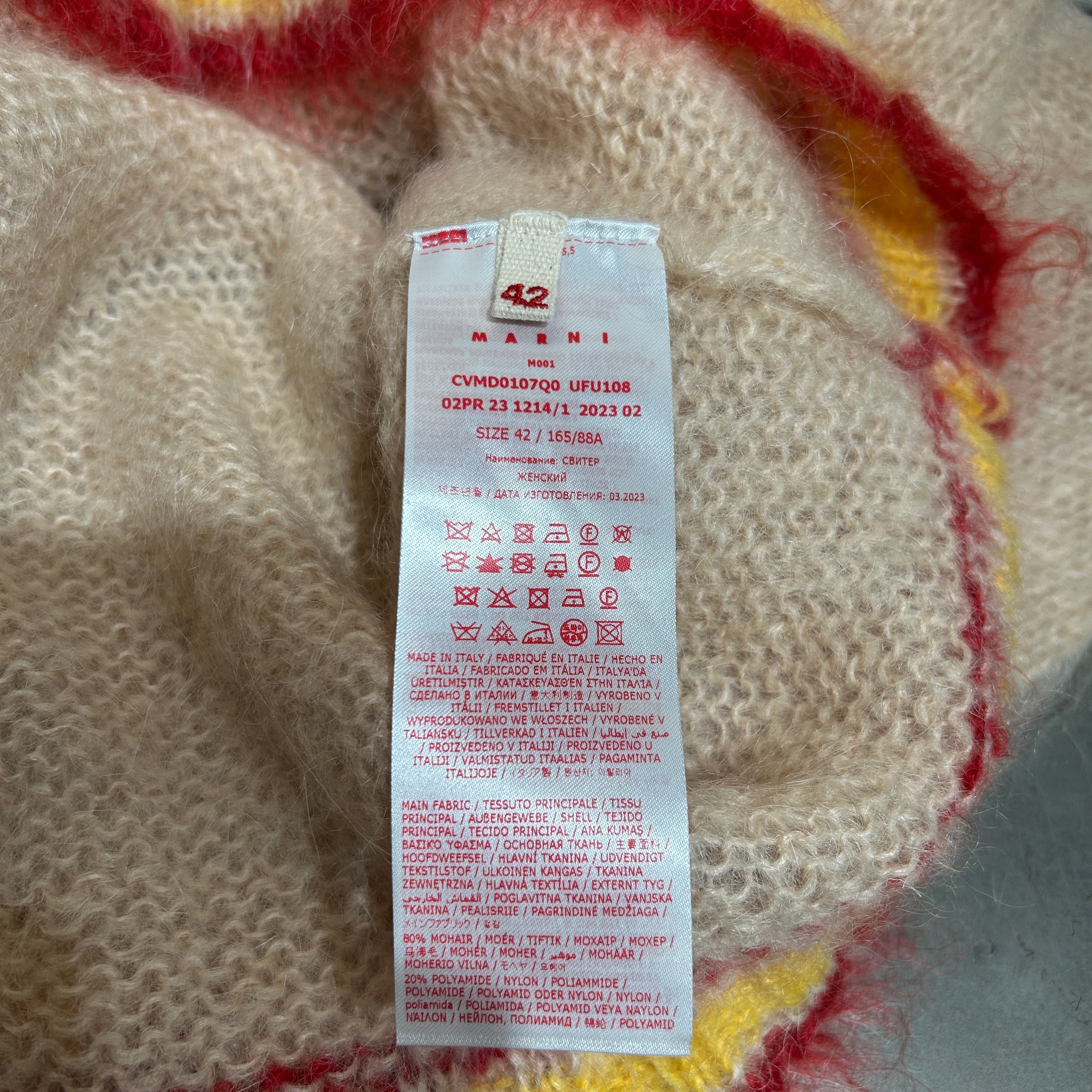 MARNI/Sweater/42/Mohair/CRM/V-Neck Mohair Sweater view 4