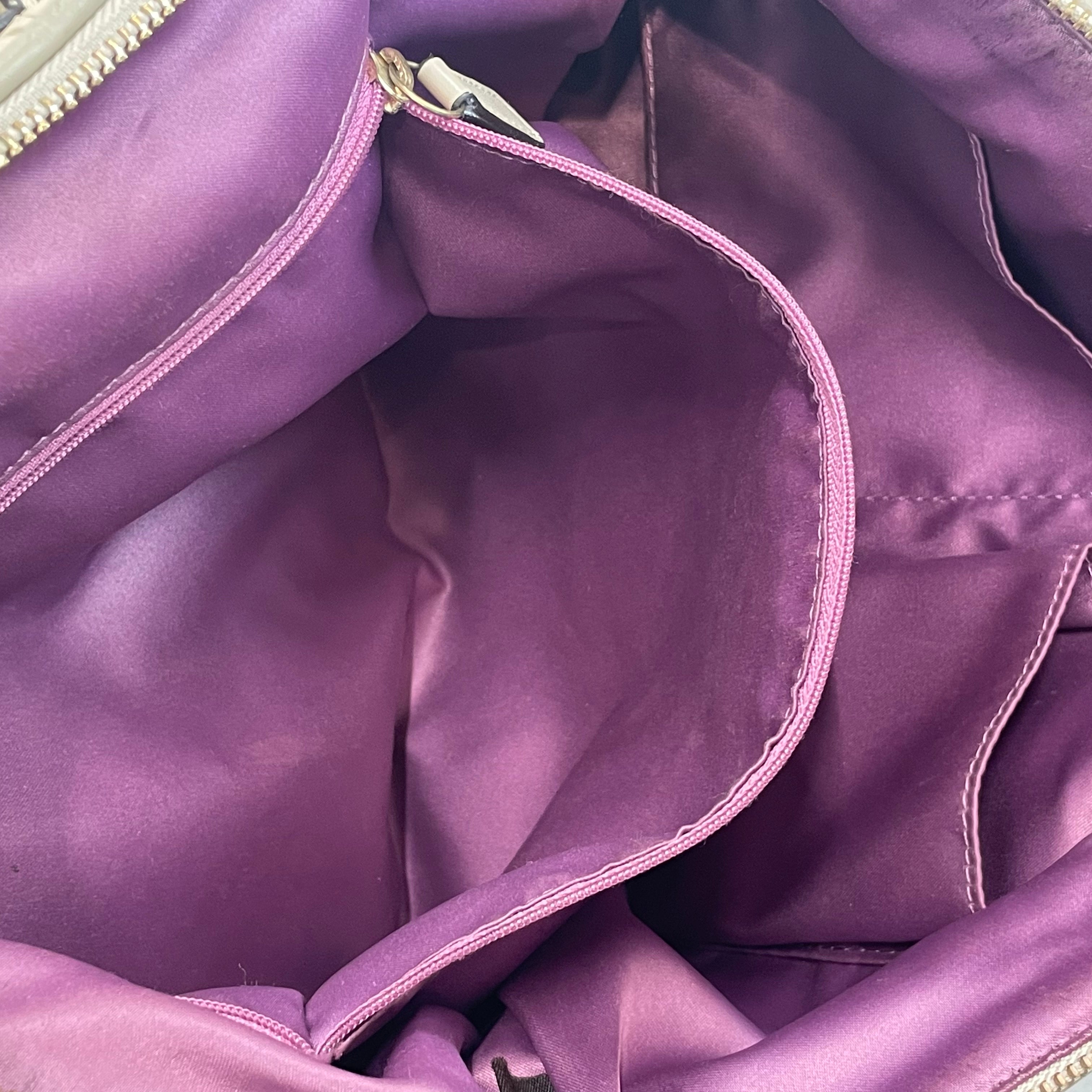 COACH/Tote Bag/Polyester/IVR/GLD DETAILS/purple interior view 5