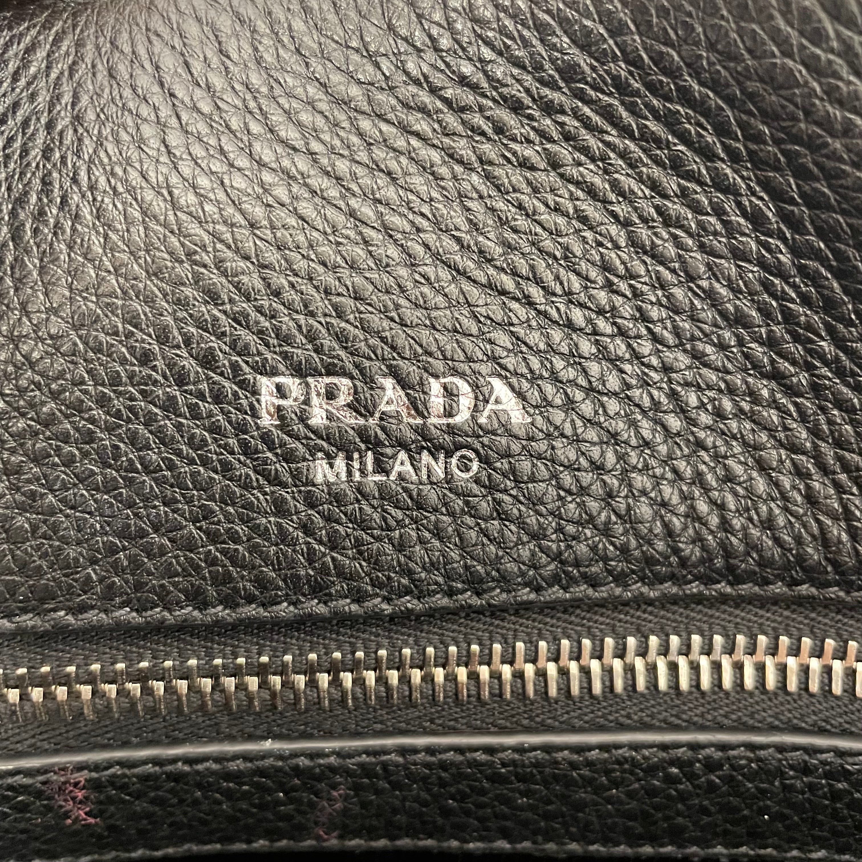 PRADA/Cross Body Bag/Leather/BLK/Nero Bag view 7