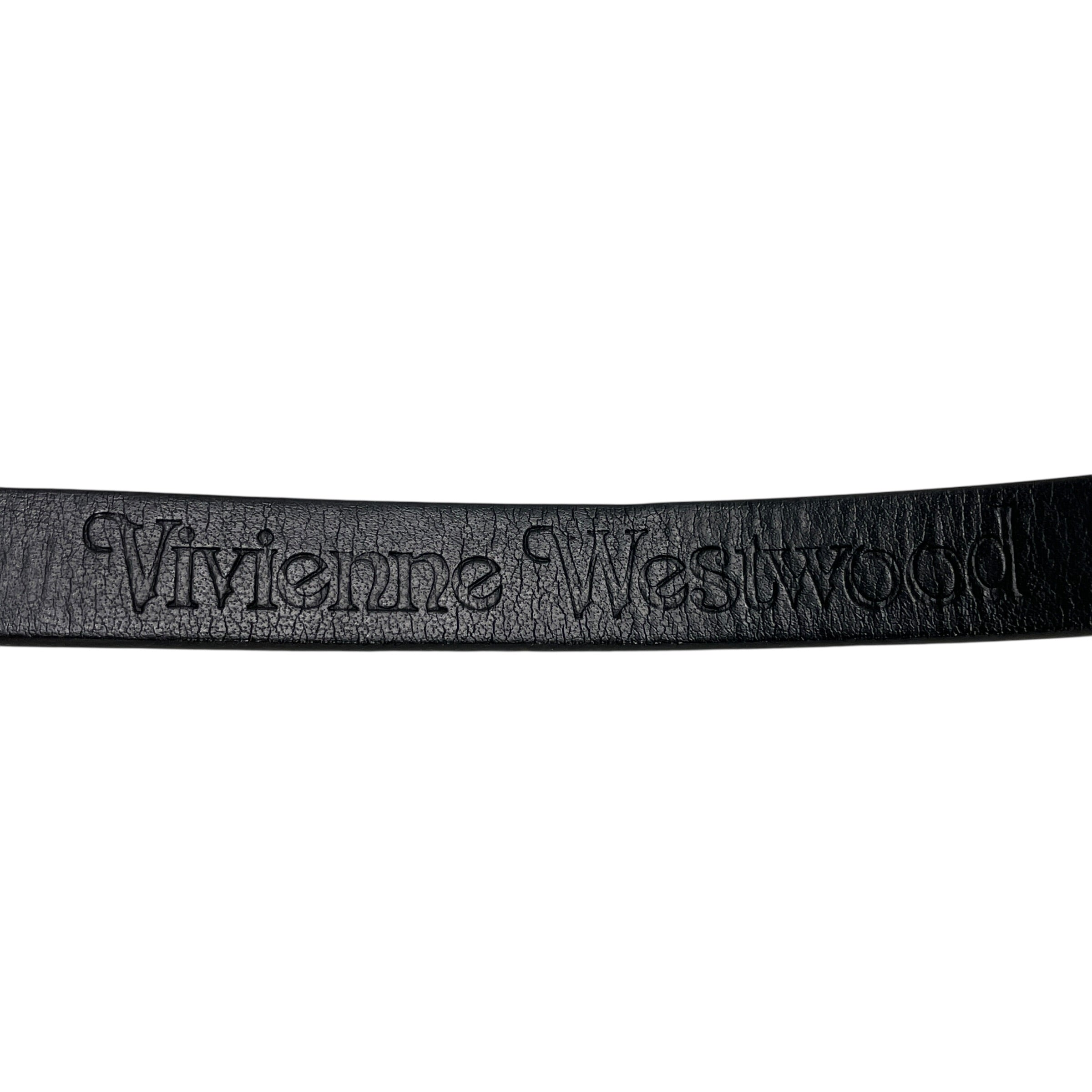 Vivienne Westwood/Belt/Leather/BLK/SMALL LOGOS THIN BELT view 3