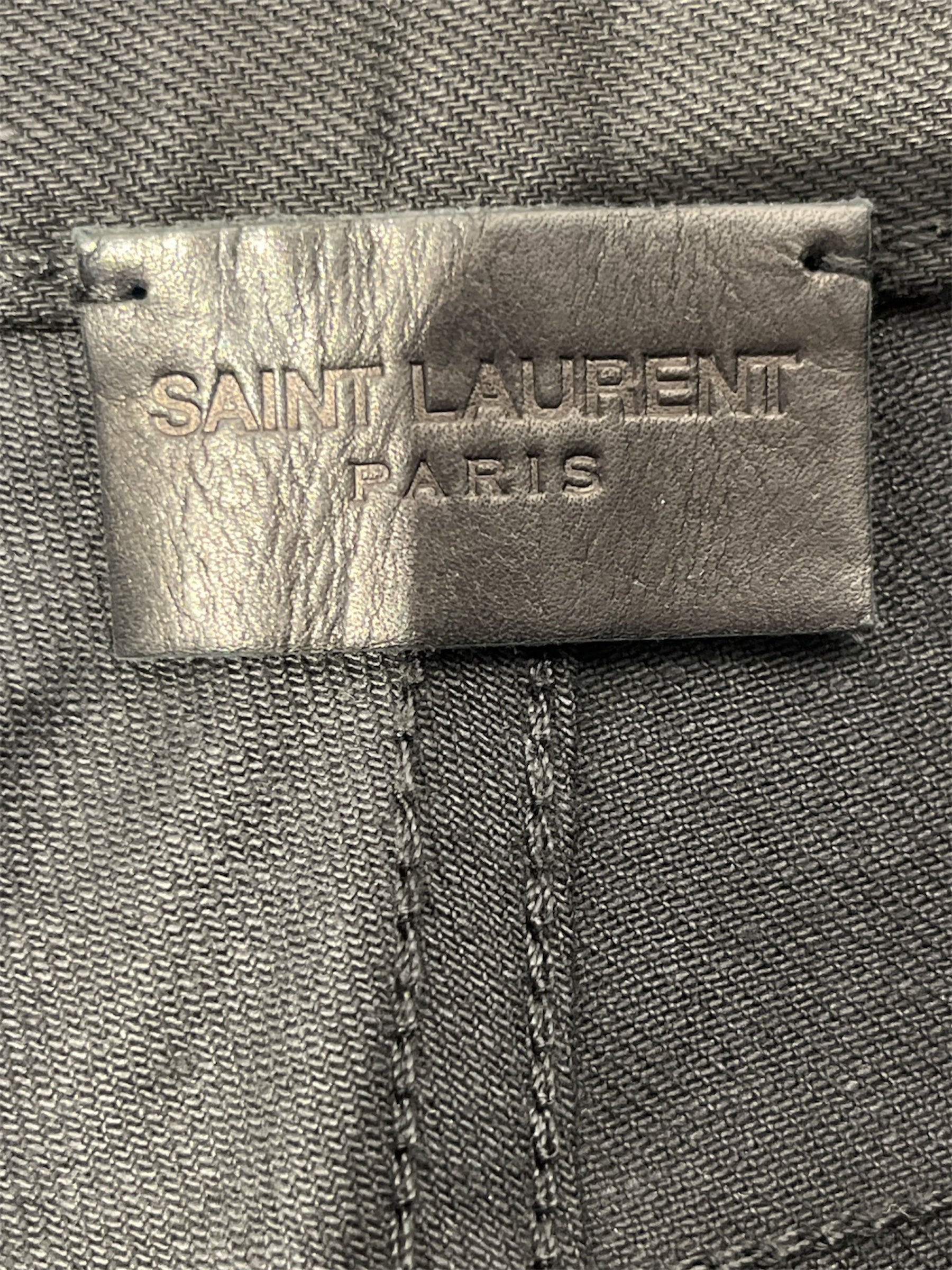 SAINT LAURENT/Shorts/26/Denim/BLK/RAW HEM SHORTS view 3