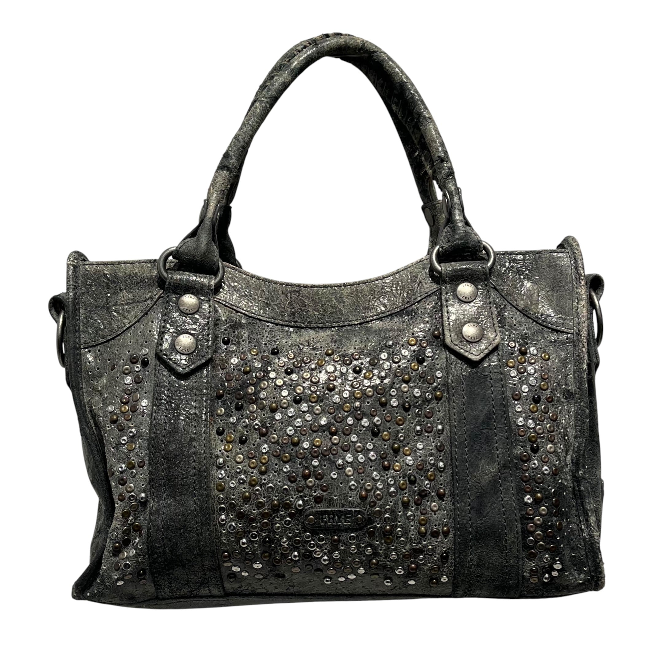 FRYE/Tote Bag/Leather/GRY/Studded Deborah Hobo Bag view 1