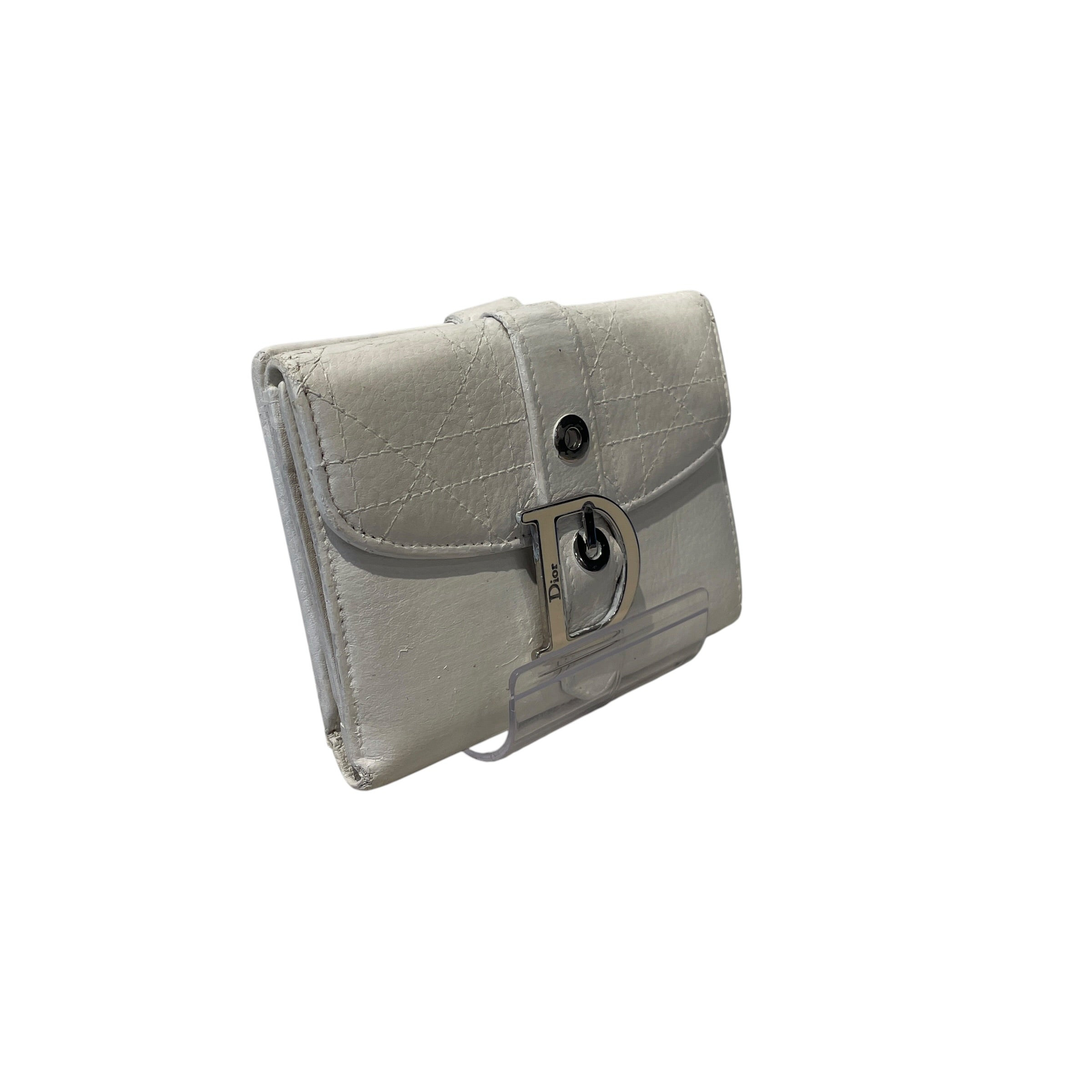 Christian Dior/Wallet/Leather/WHT/L's/CANNAGE FRENCH WALLET view 3
