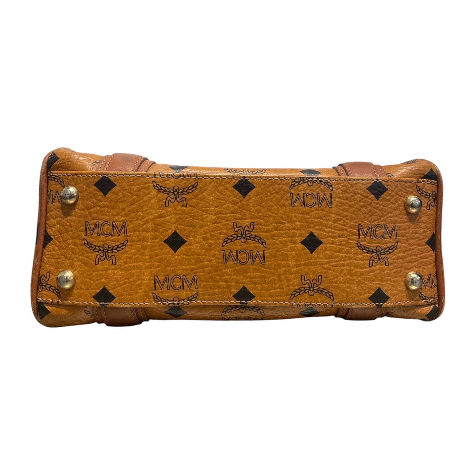 MCM/Hand Bag/Monogram/Leather/BEG/VISETOS BOSTON BAG view 3