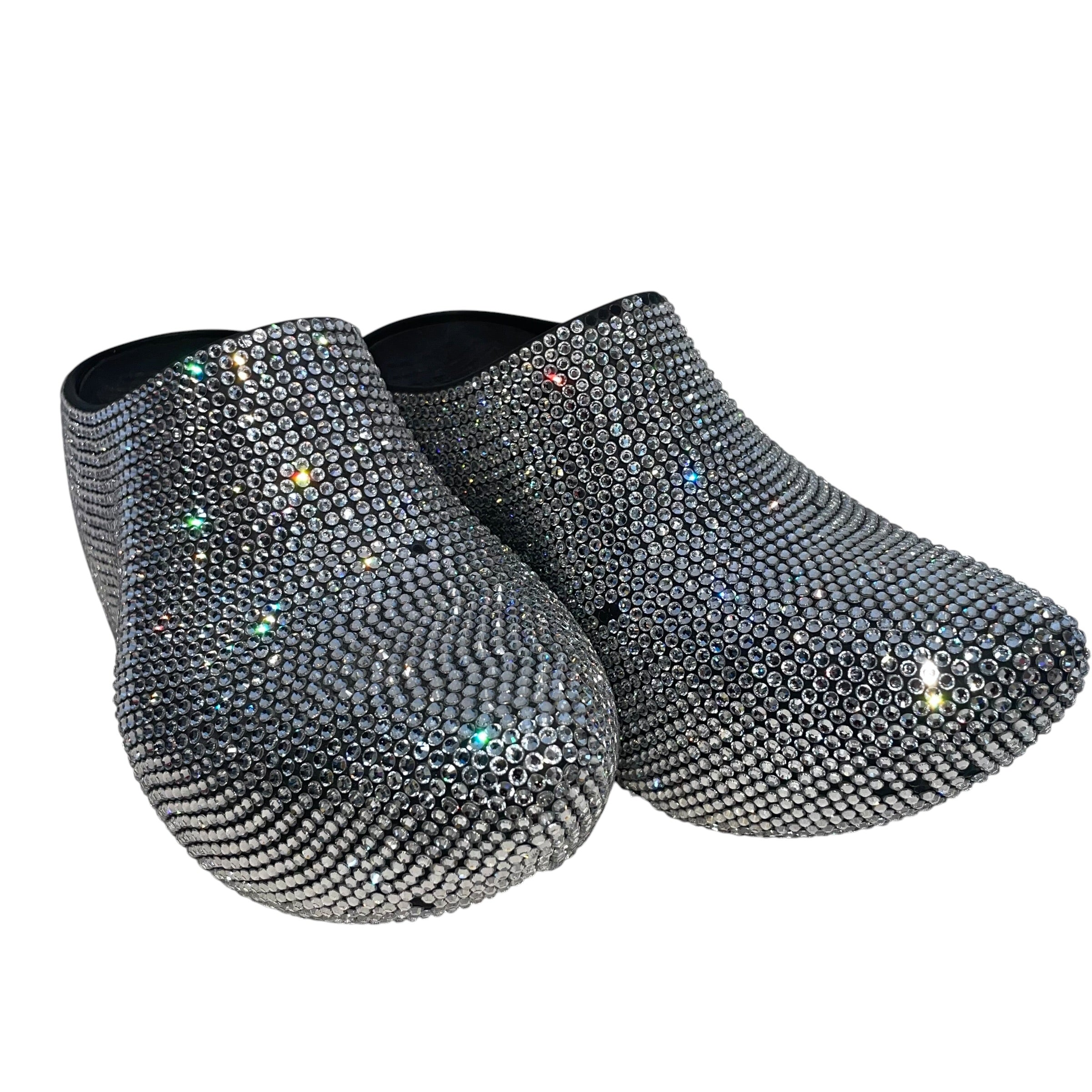 BALENCIAGA/Shoes/EU 38/Glitter/SLV/gem techno clogs view 1