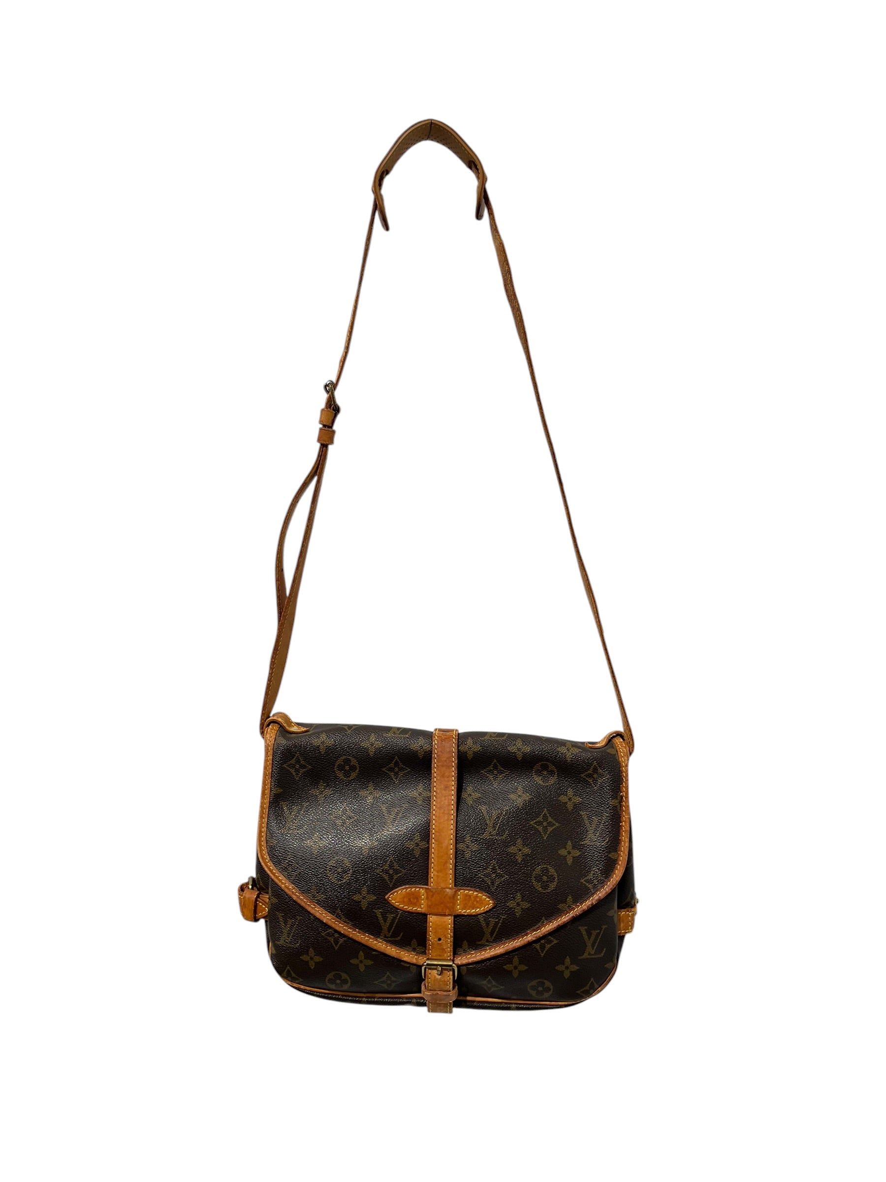 LOUIS VUITTON/Cross Body Bag/Brown/Leather/SAUMUR 30_MONOGRAM CANVAS/M42256 view 2