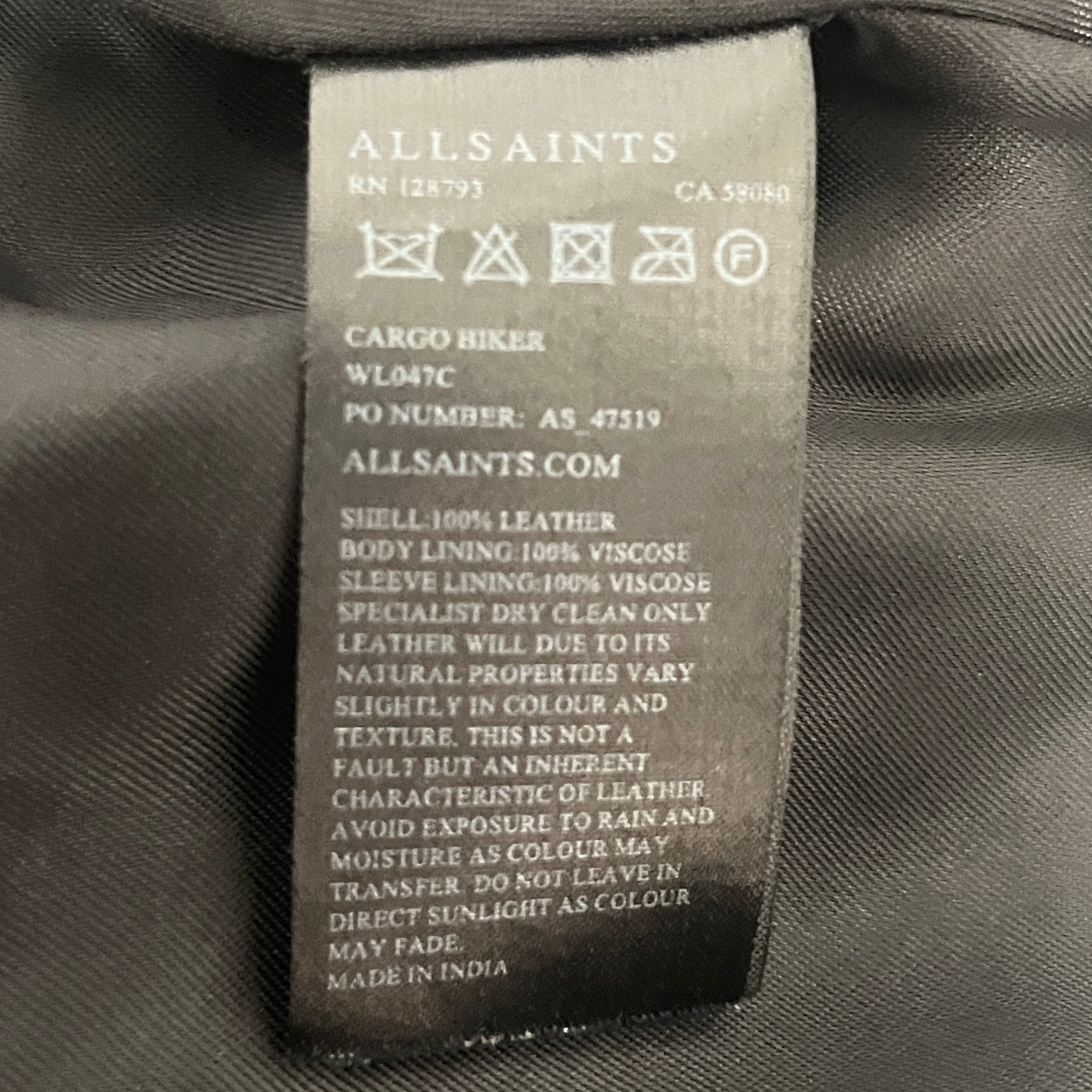 ALLSAINTS/Jacket/0/Leather/Gray/LEATHER JACKET view 4