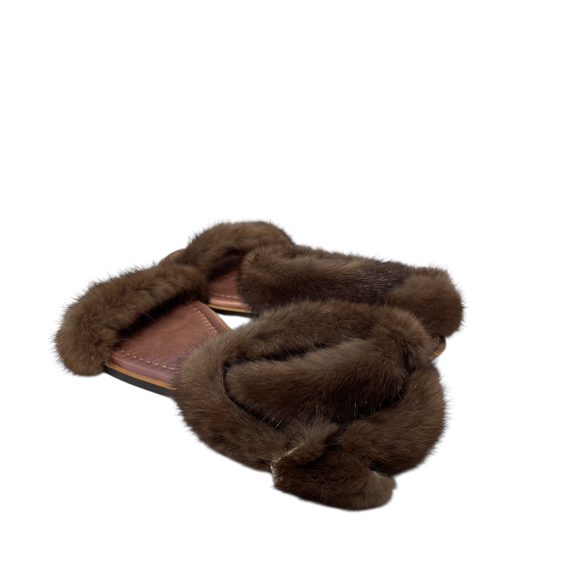 VALENTINO GARAVANI/Sandals/EU 36/BRW/MINK FUR SANDALS view 2
