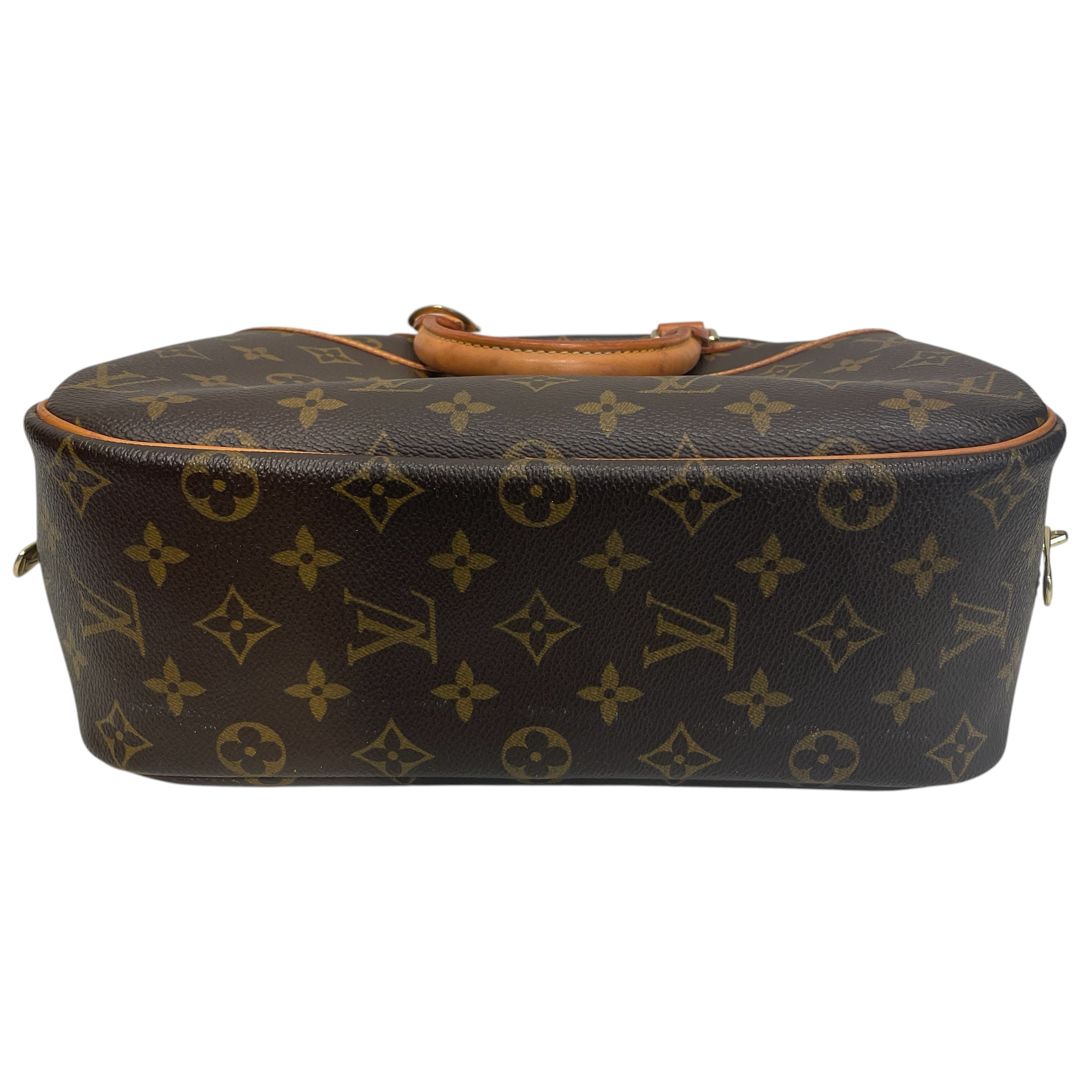 LOUIS VUITTON/Hand Bag/Monogram/Leather/BRW/DEAUVILLE BOWLING BAG view 3