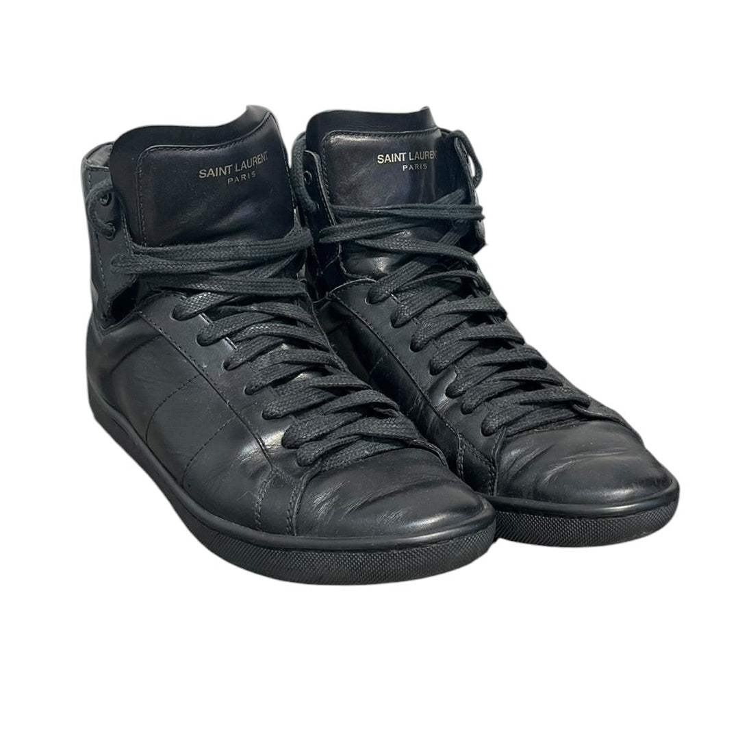SAINT LAURENT/Hi-Sneakers/EU 38/Leather/BLK/SL/01H BLACK view 1