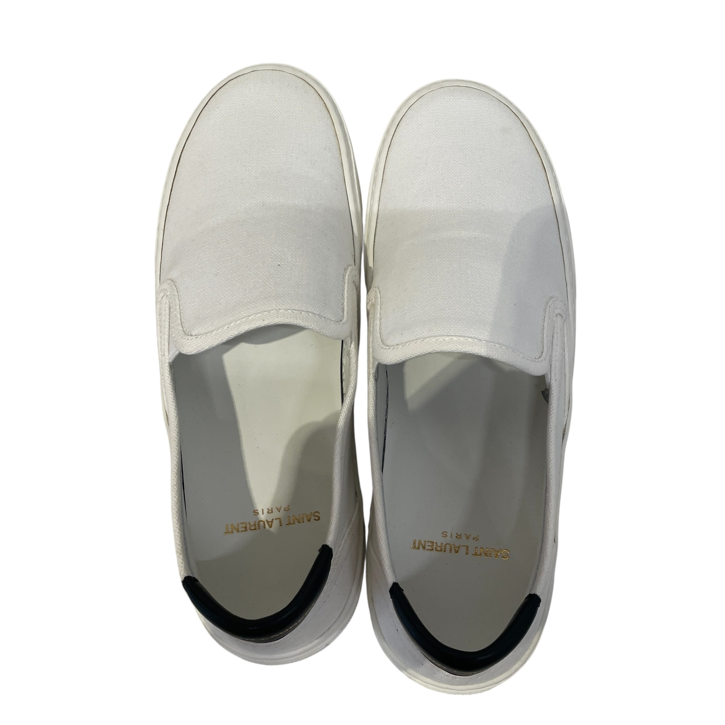 SAINT LAURENT/Low-Sneakers/US 9/Cotton/WHT/ view 5