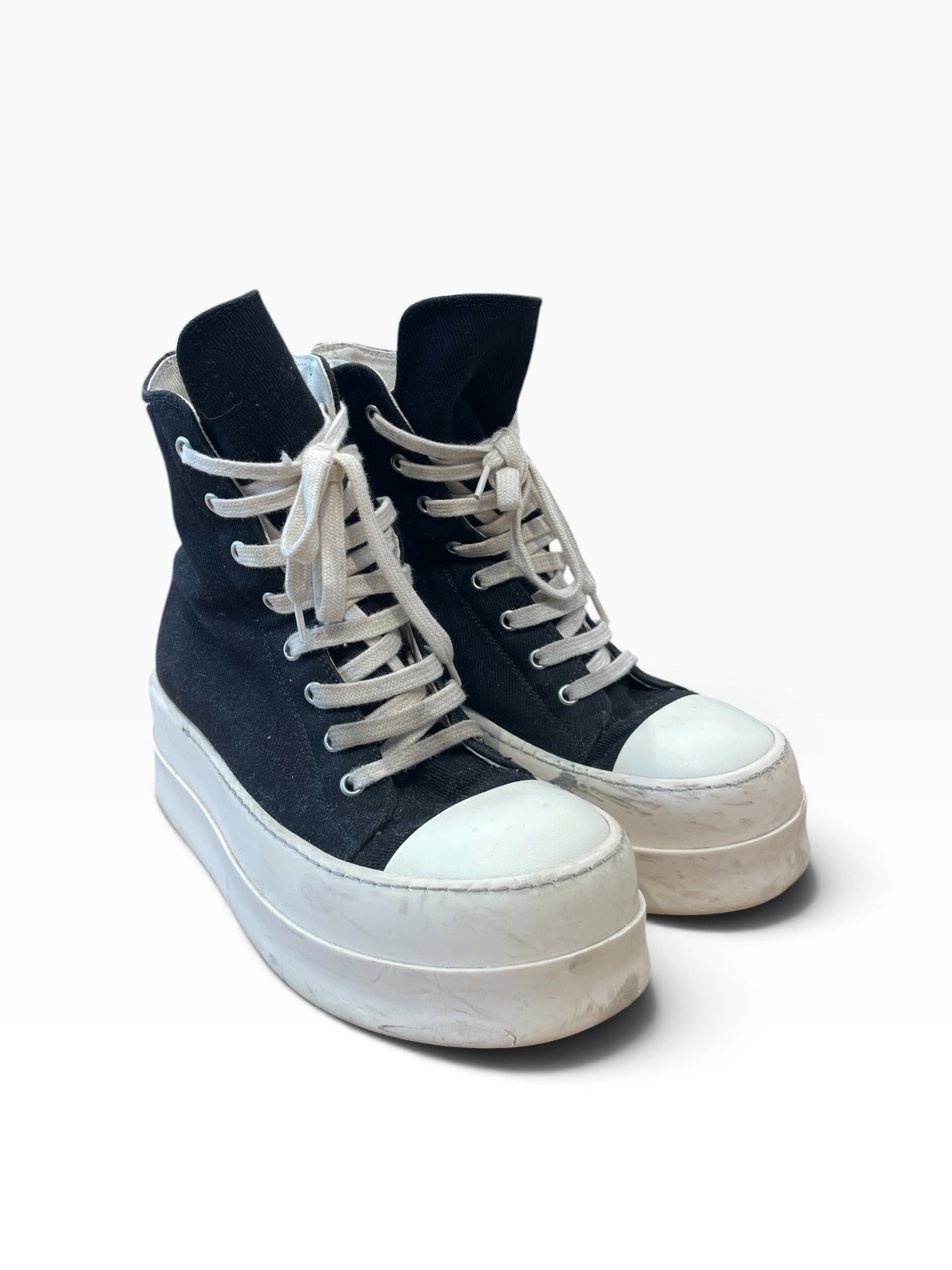 Rick Owens/Hi-Sneakers/EU 39/Cotton/BLK/MEGA BUMPER view 1
