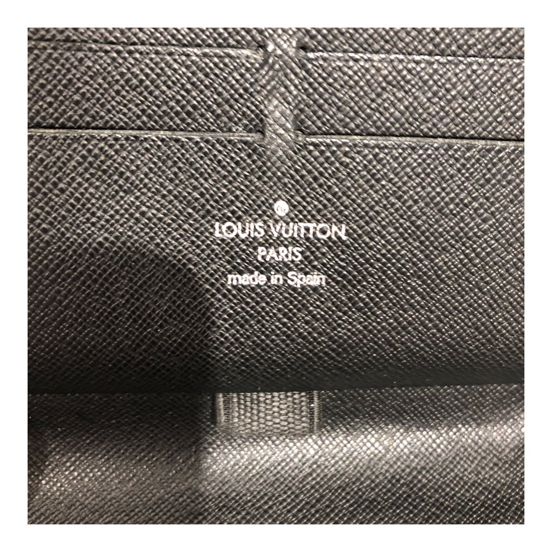 LOUIS VUITTON/Long Wallet/Glen Check/Leather/GRY/L's/Long Zip Wallet view 6