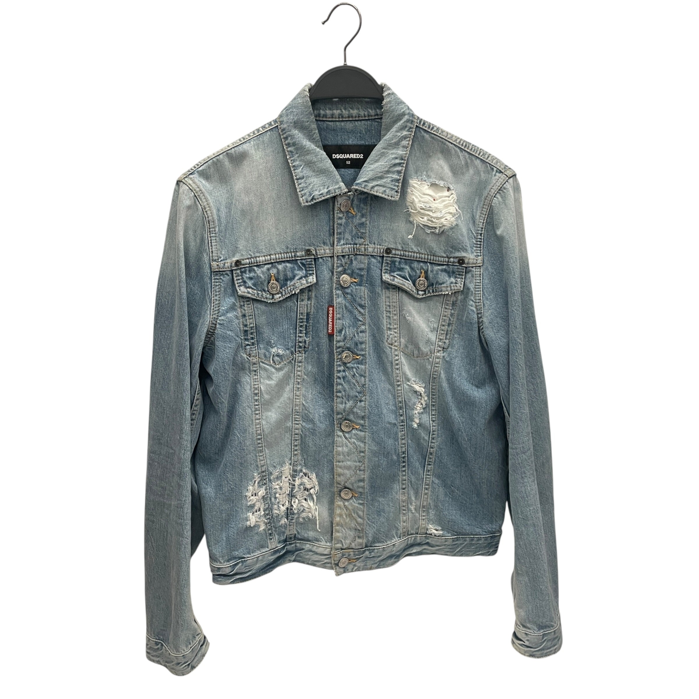 DSQUARED2/Denim Jkt/52/Denim/BLU/DISTRESSED DENIM JACKET view 1