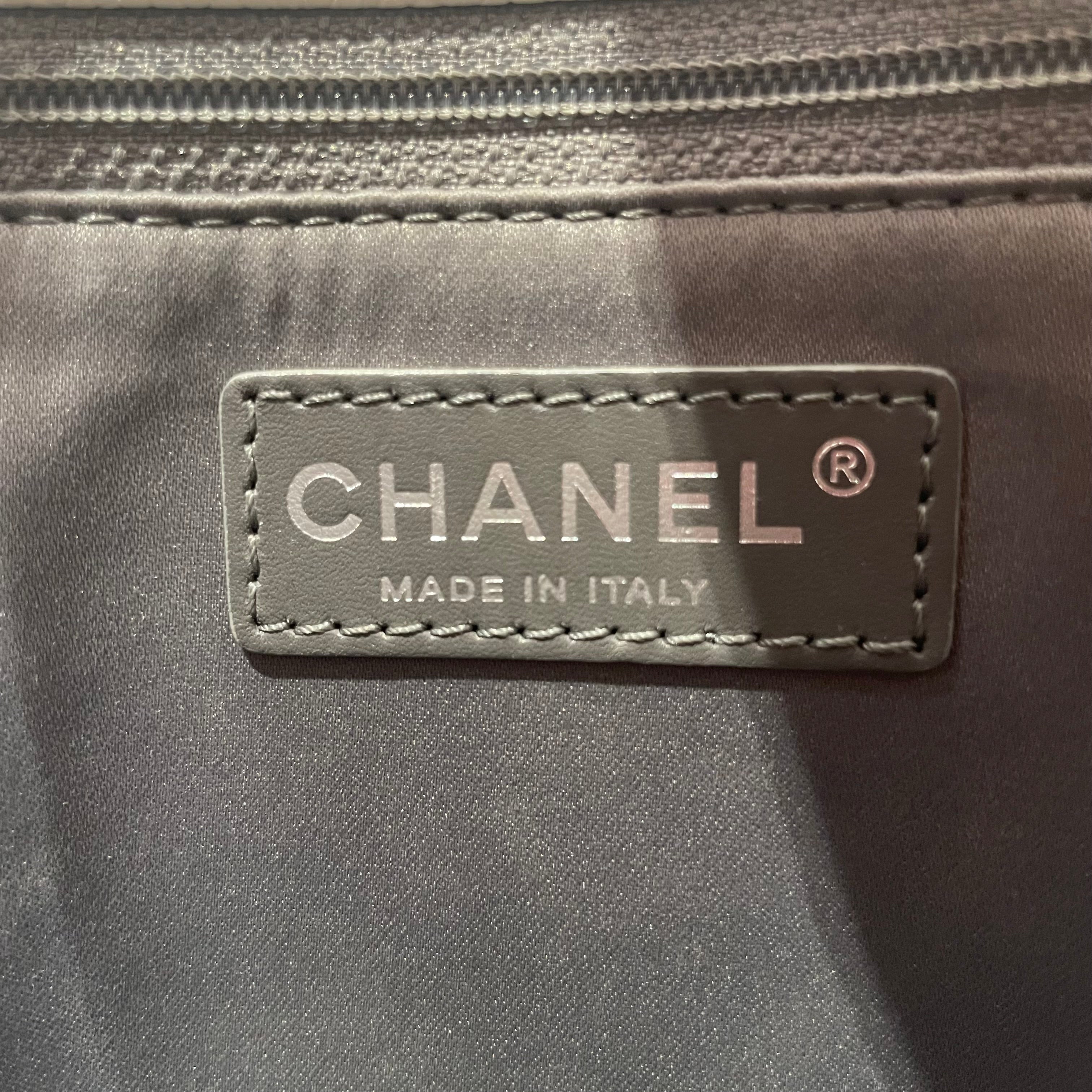 CHANEL/Tote Bag/Cotton/WHT/Quilted Cavair tote view 5