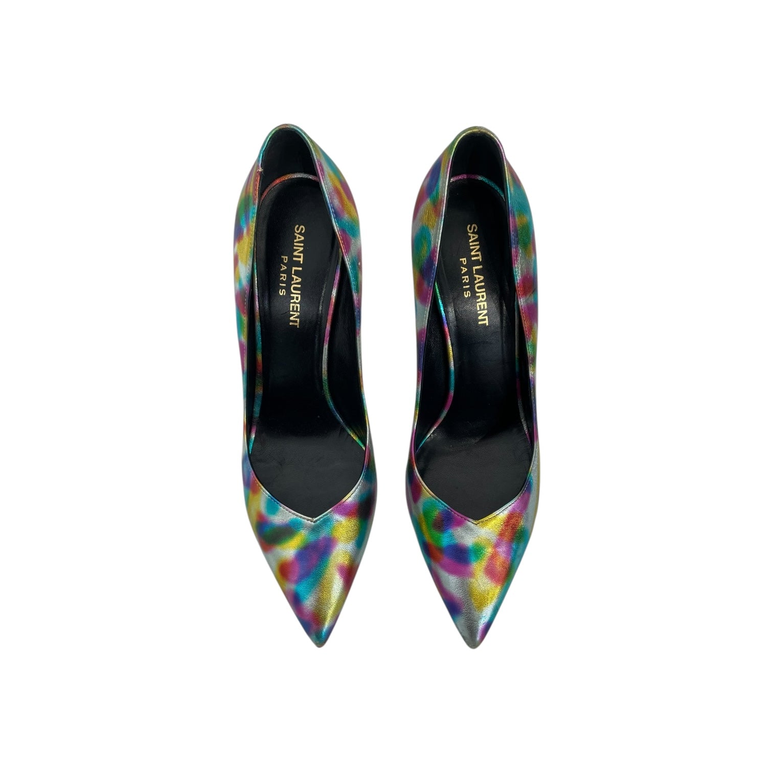 SAINT LAURENT/Heels/EU 38/Leather/MLT/rainbow view 3
