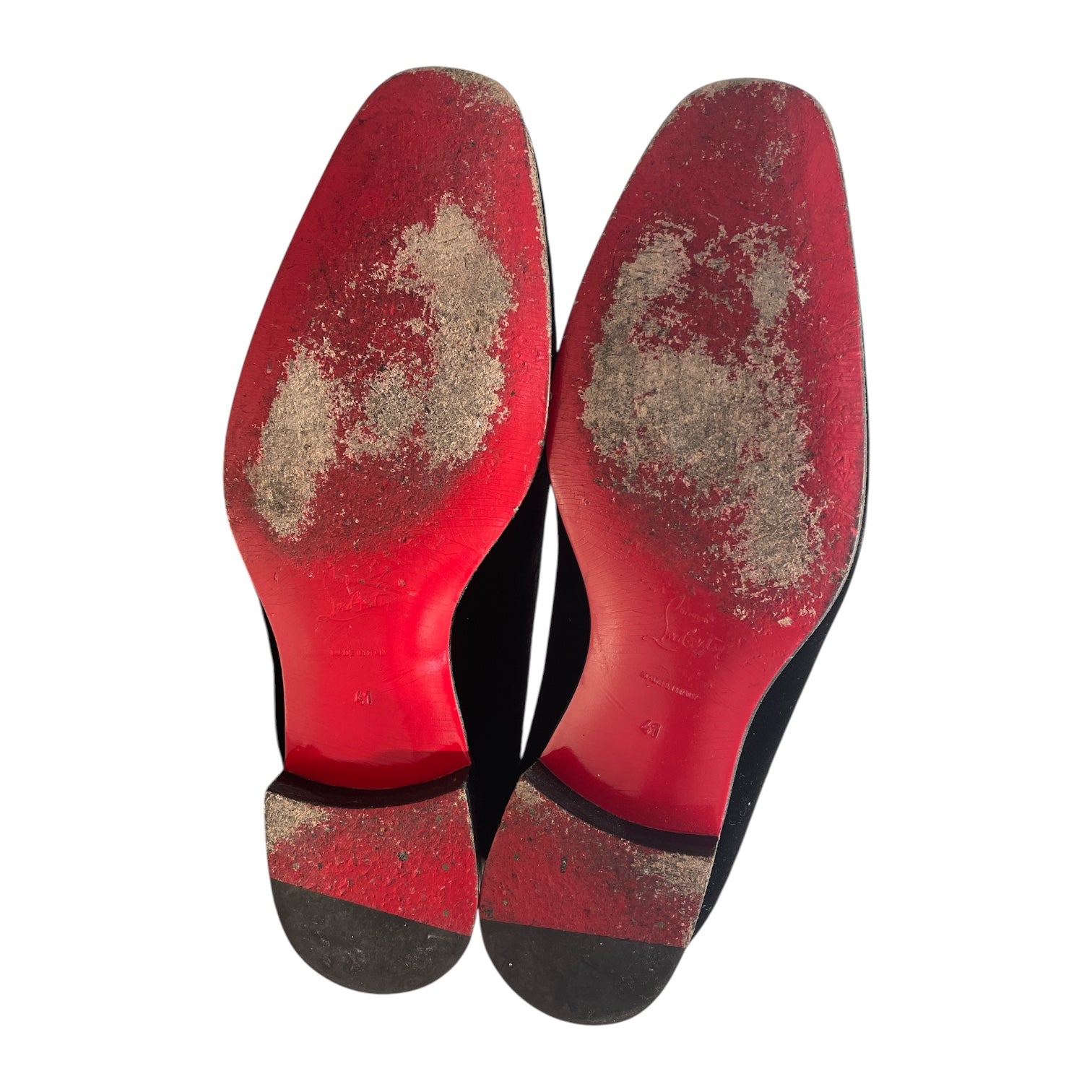 Christian Louboutin/Loafers/US 8/BLK/Black Velvet Tassel Loafers view 4