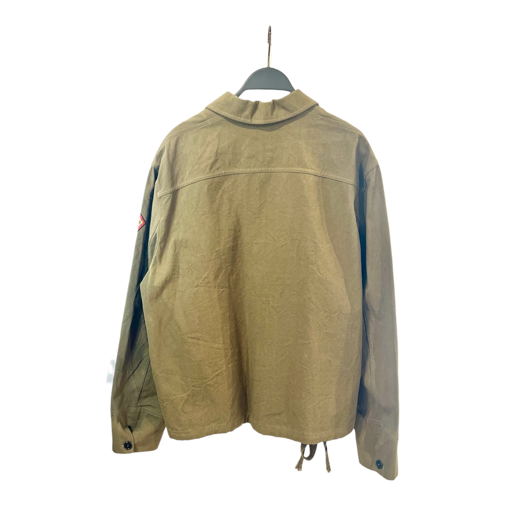 SAINT LAURENT/LS Shirt/50/Cotton/KHK/Military/MILITARY SMOCK W/ BEADING view 2
