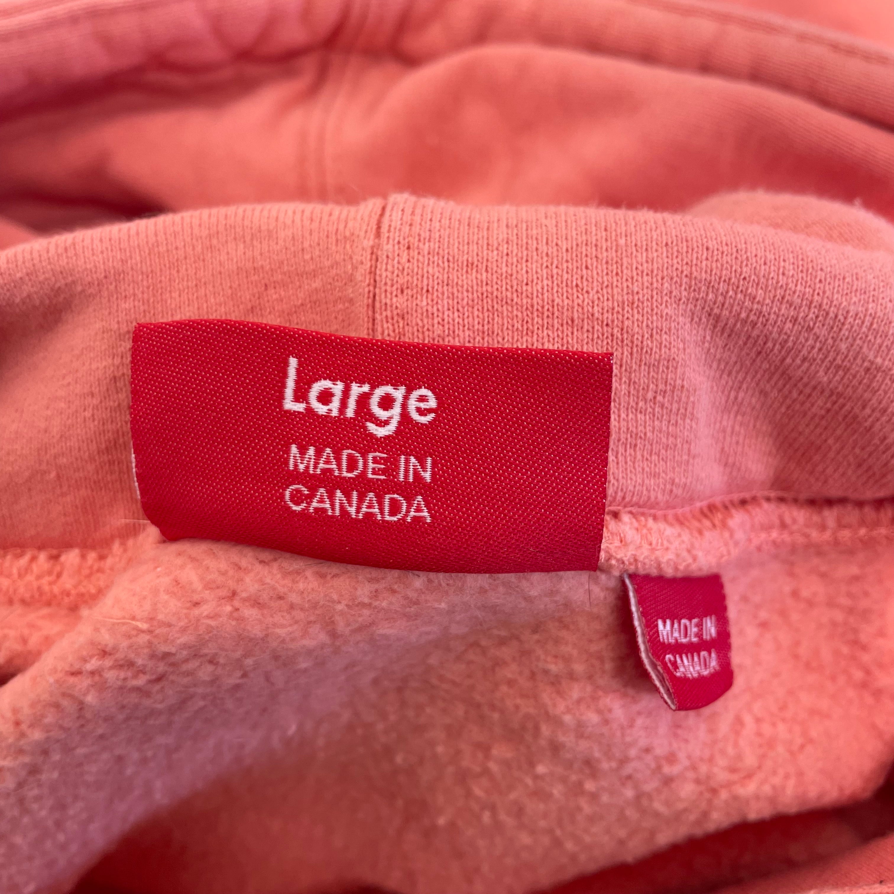 Supreme/Hoodie/L/Cotton/PNK/left pocket wording view 4