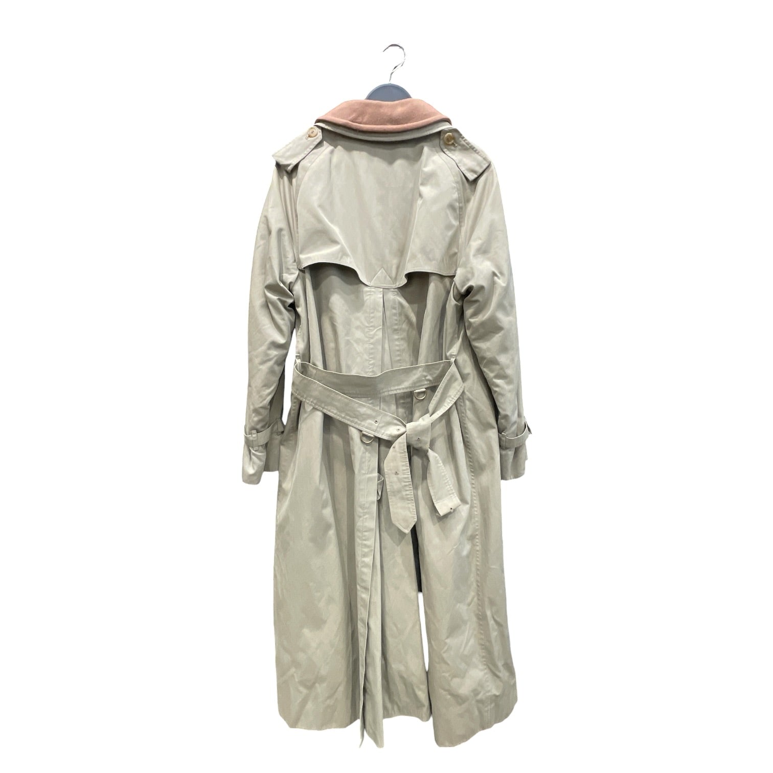 BURBERRYS/Trench Coat/L/Cotton/GRN/Green Long Trench Coat w/ Belt view 2
