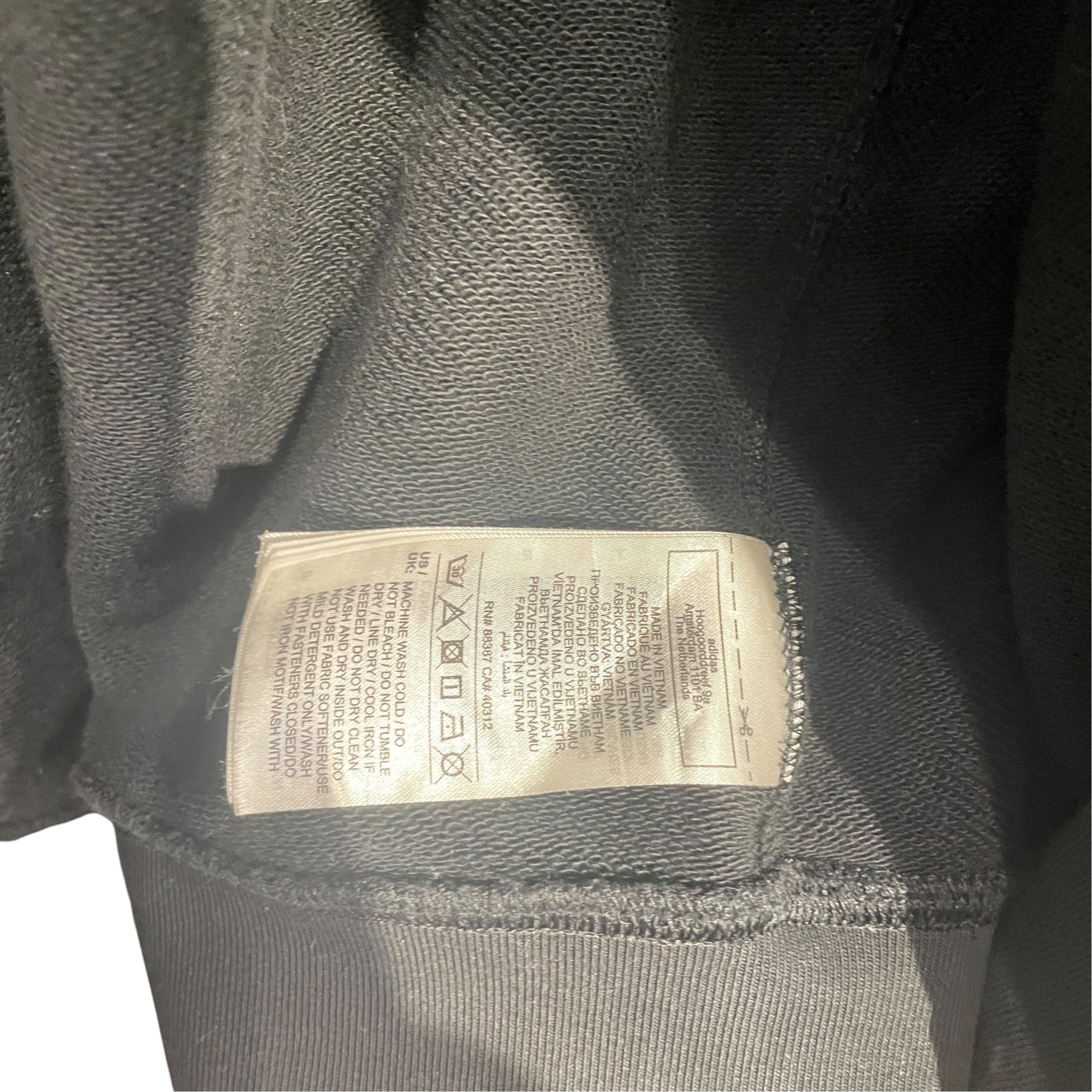 A BATHING APE/adidas/Zip Up Hoodie/S/Cotton/BLK/ view 3