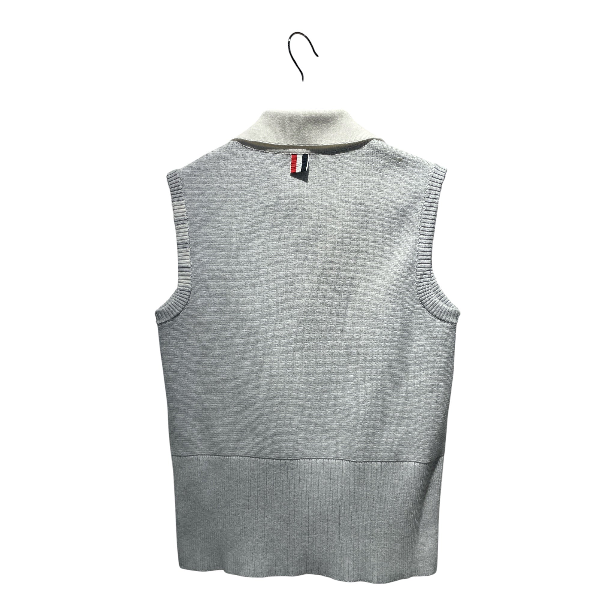 THOM BROWNE. NEW YORK/Fleece Vest/36/Cotton/GRY/ view 2