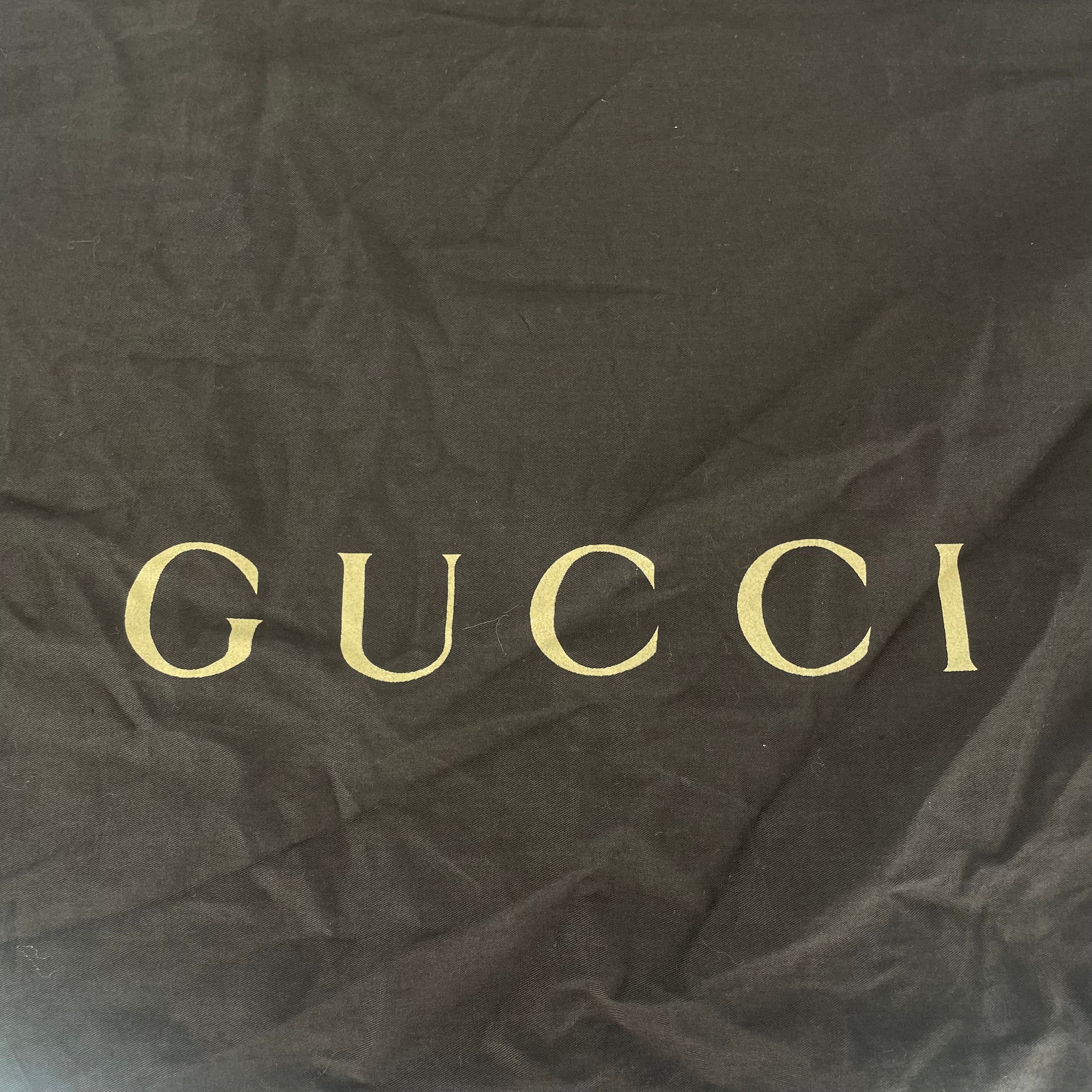 GUCCI/Tote Bag/Monogram/Leather/BLK/silver buckle view 6