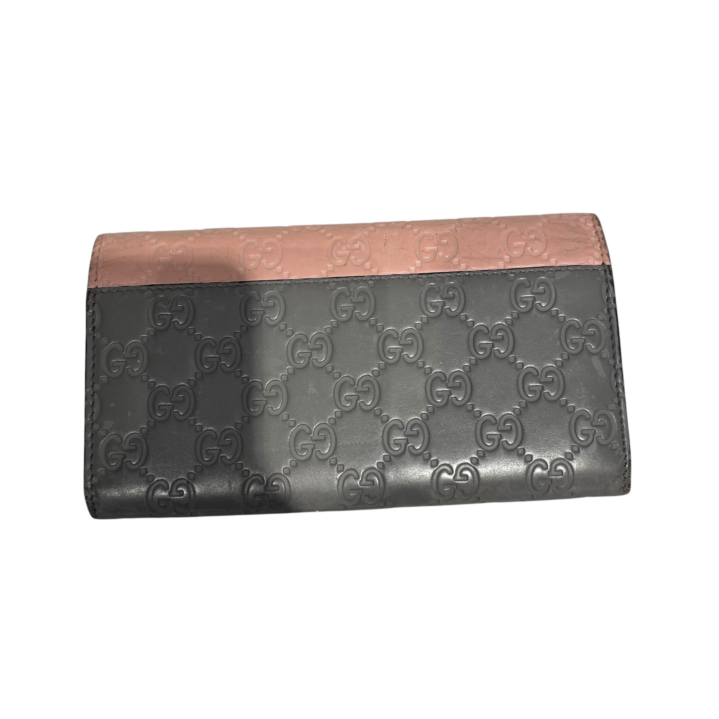 GUCCI/Long Wallet/Leather/PNK/L's/PNK & GRY Guccissima view 9