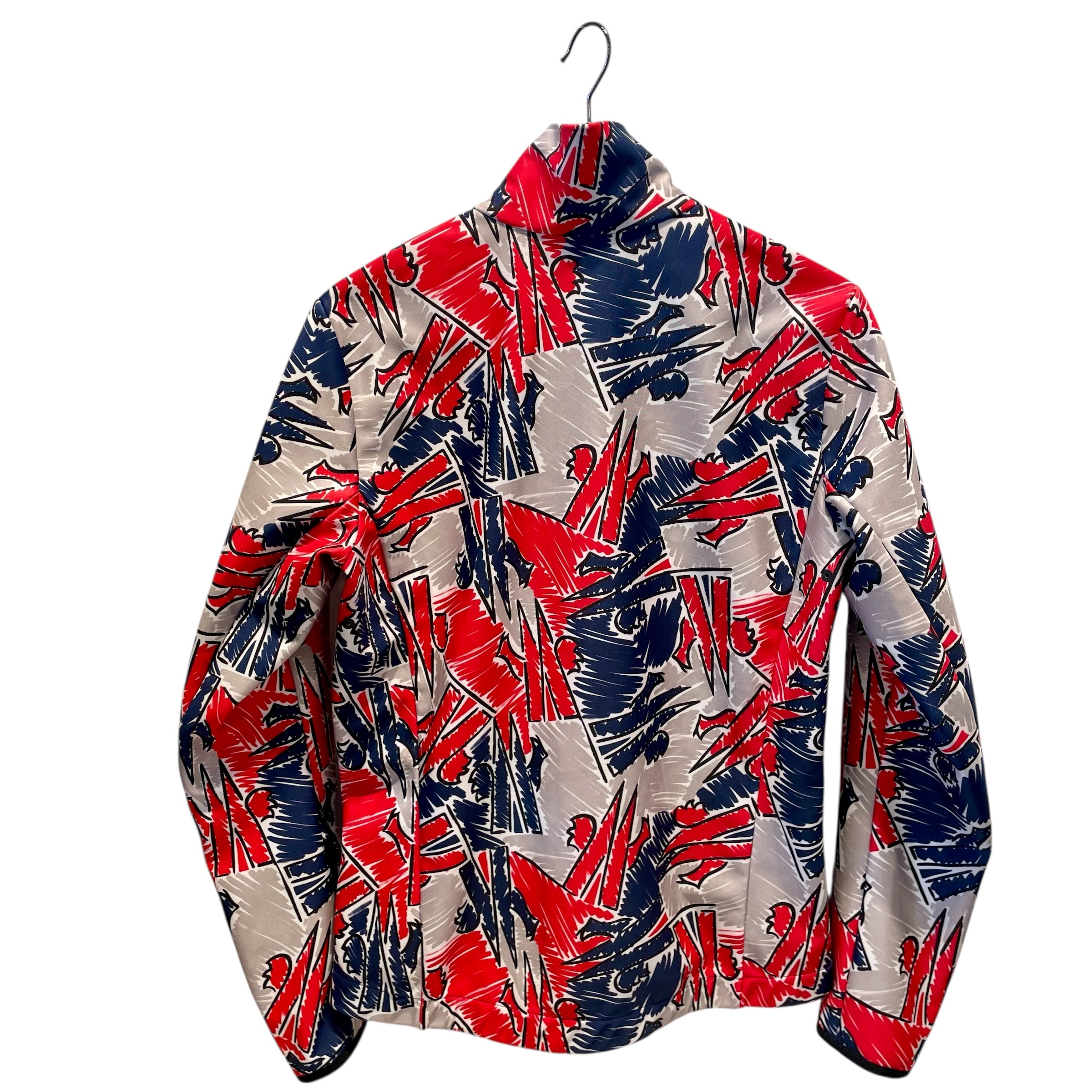 MONCLER GRENOBLE/Jacket/3/All Over Print/Nylon/GRY/RED + BLU LOGOS view 2