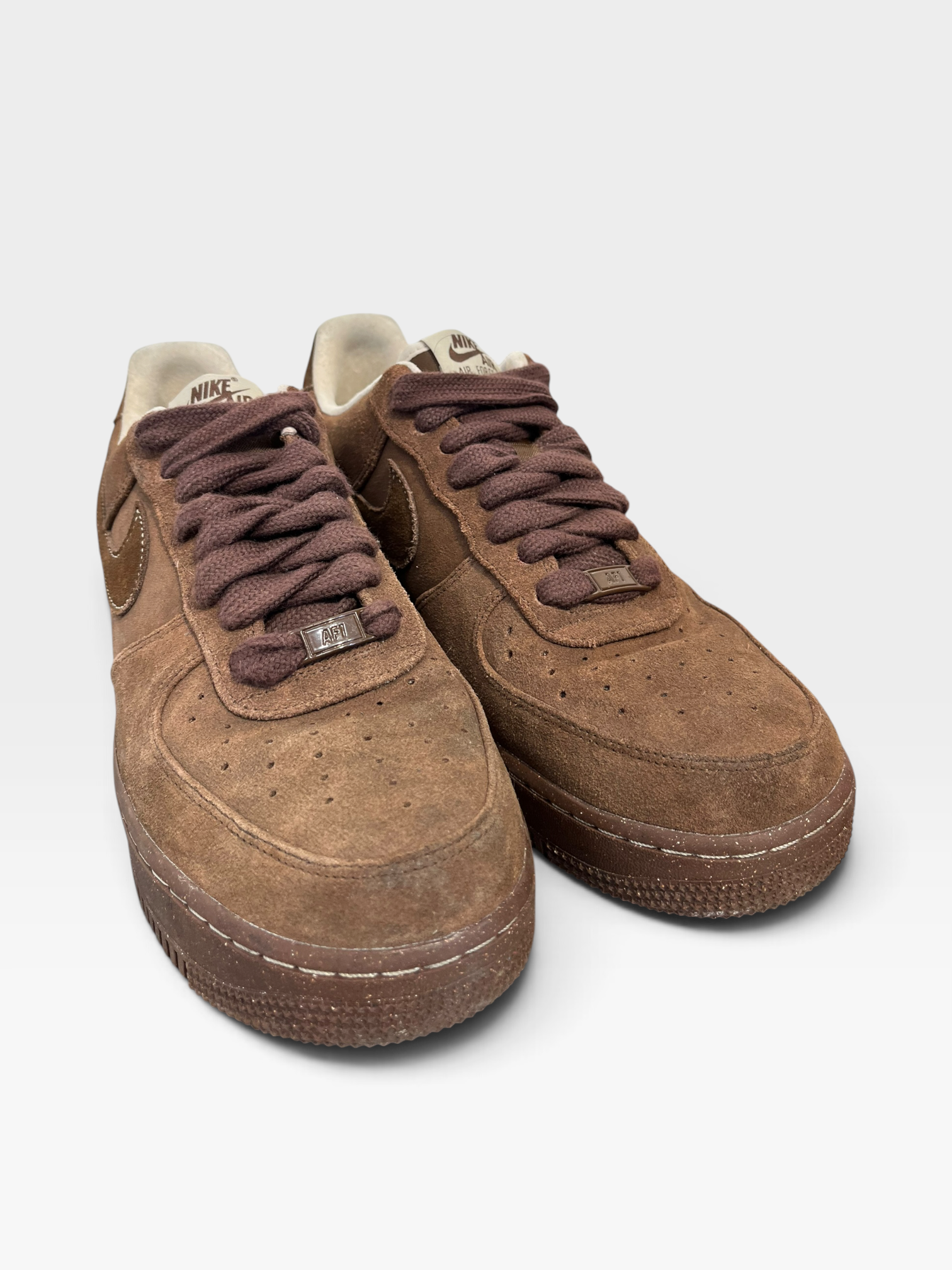 NIKE/Low-Sneakers/US 12.5/Suede/BRW/AIR FORCE 1 CACAO WOW view 1