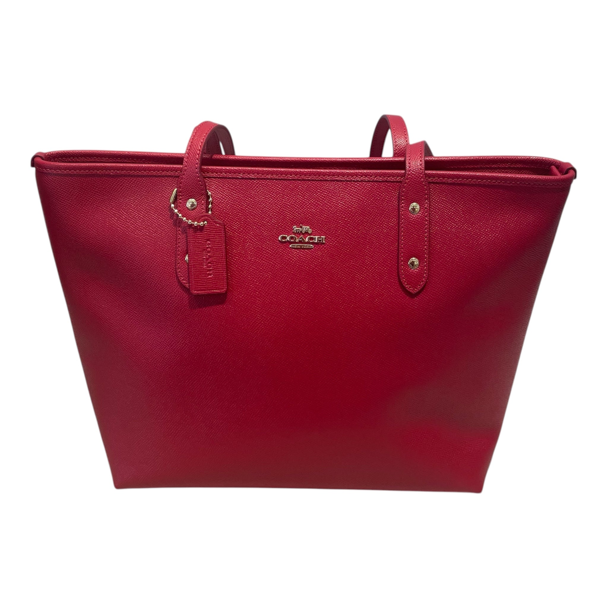COACH/Tote Bag/Leather/RED/City Zip view 1