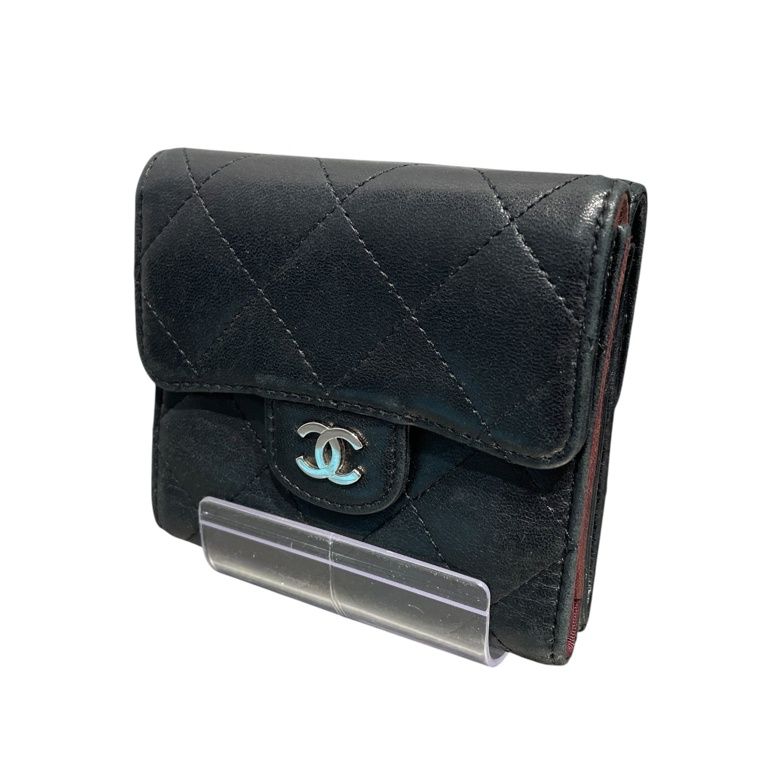 CHANEL/Trifold Wallet/Leather/BLK/10726397 (w/ box & dustbag) view 2
