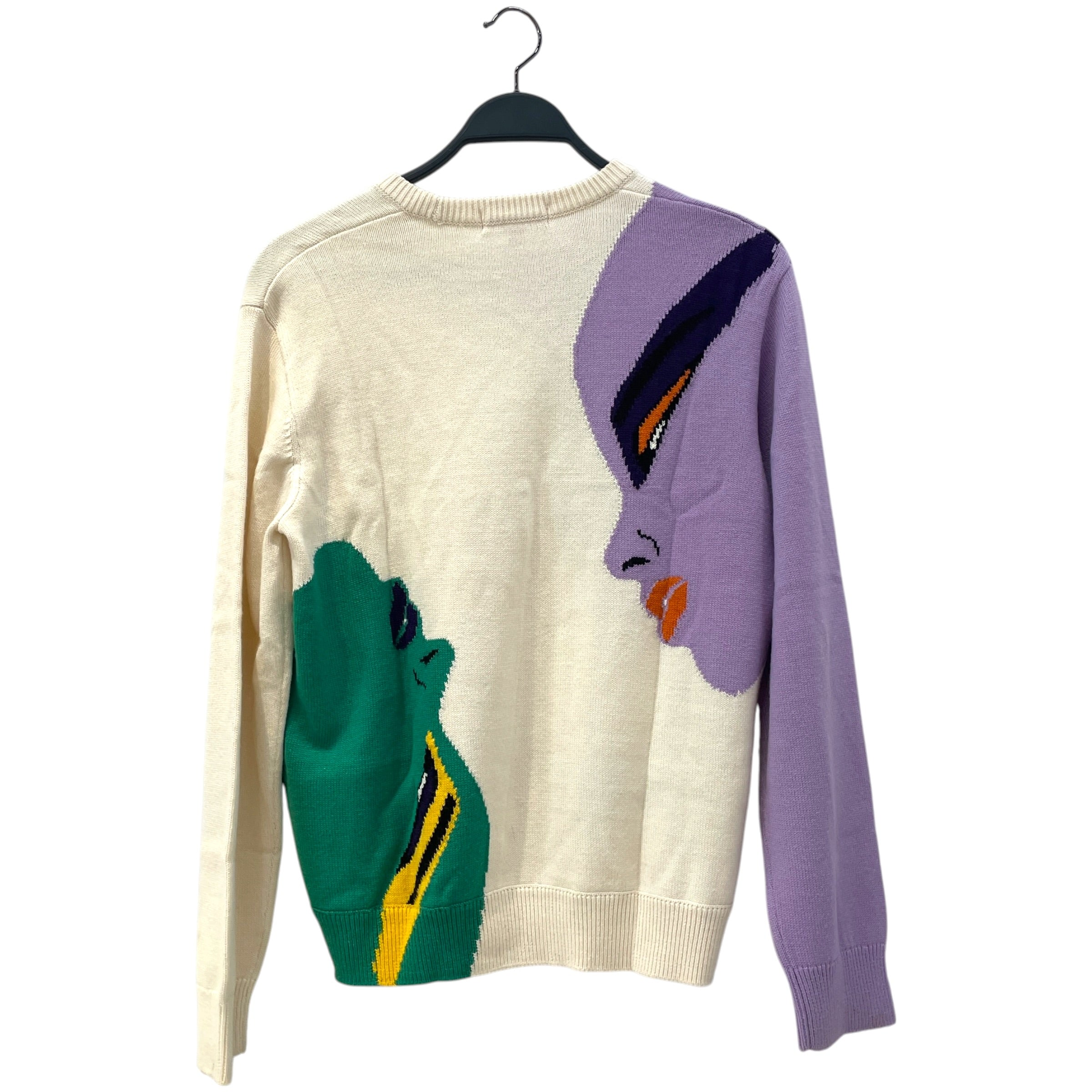 Supreme/Sweater/S/All Over Print/Acrylic/CRM/SUPREME FACES SWEATER IN CREAM view 2