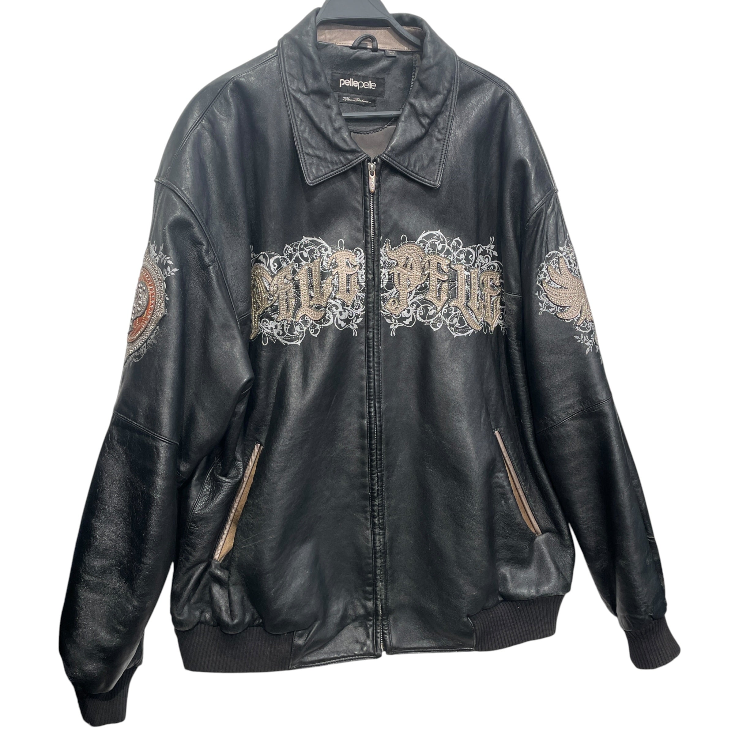 Pelle Pelle/Leather Jkt/54/Leather/BLK/ORG/BRW PHEONIX view 1