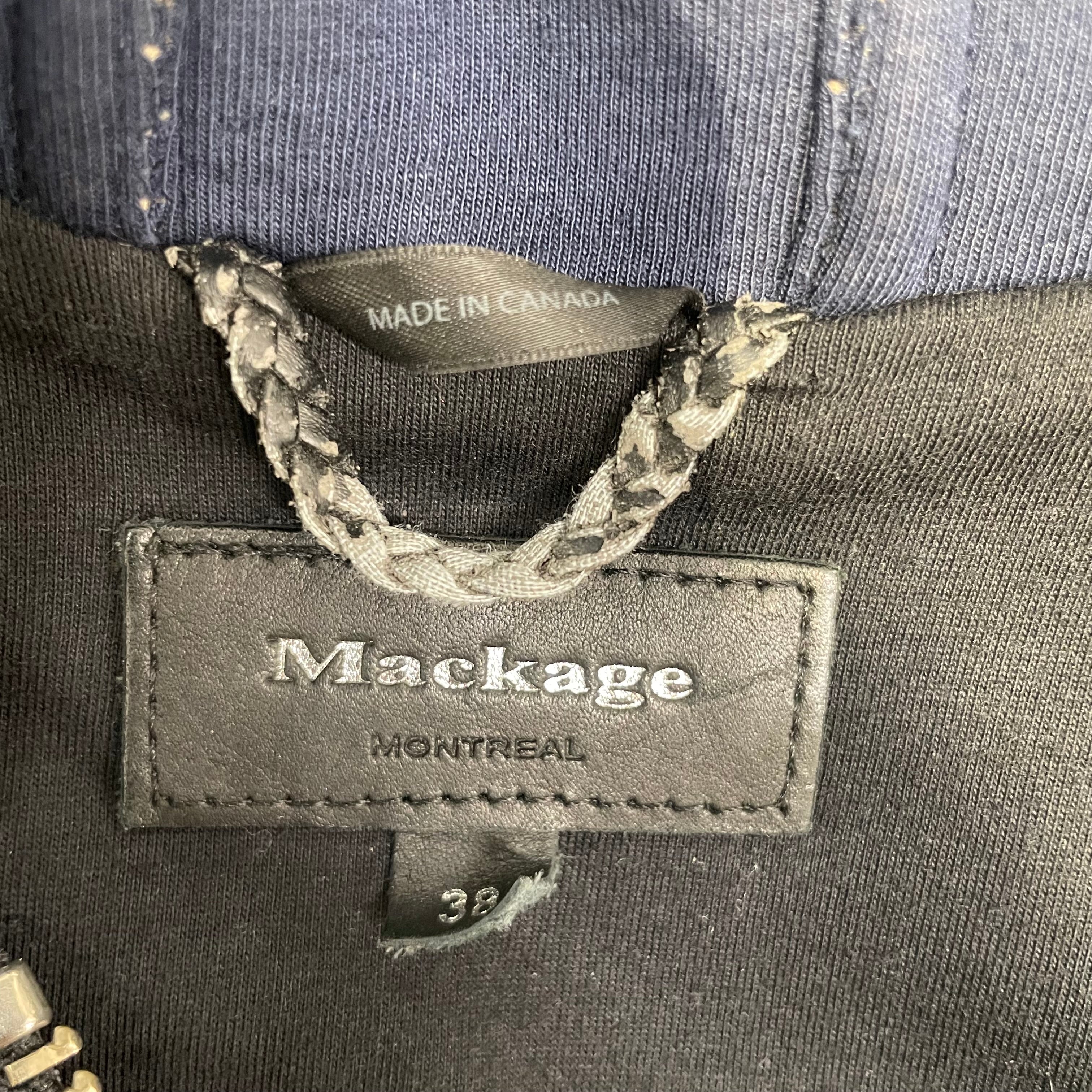 MACKAGE/Leather Jkt/38/Lambskin/BLK/HALF LEATHER/HALF RAYON view 3