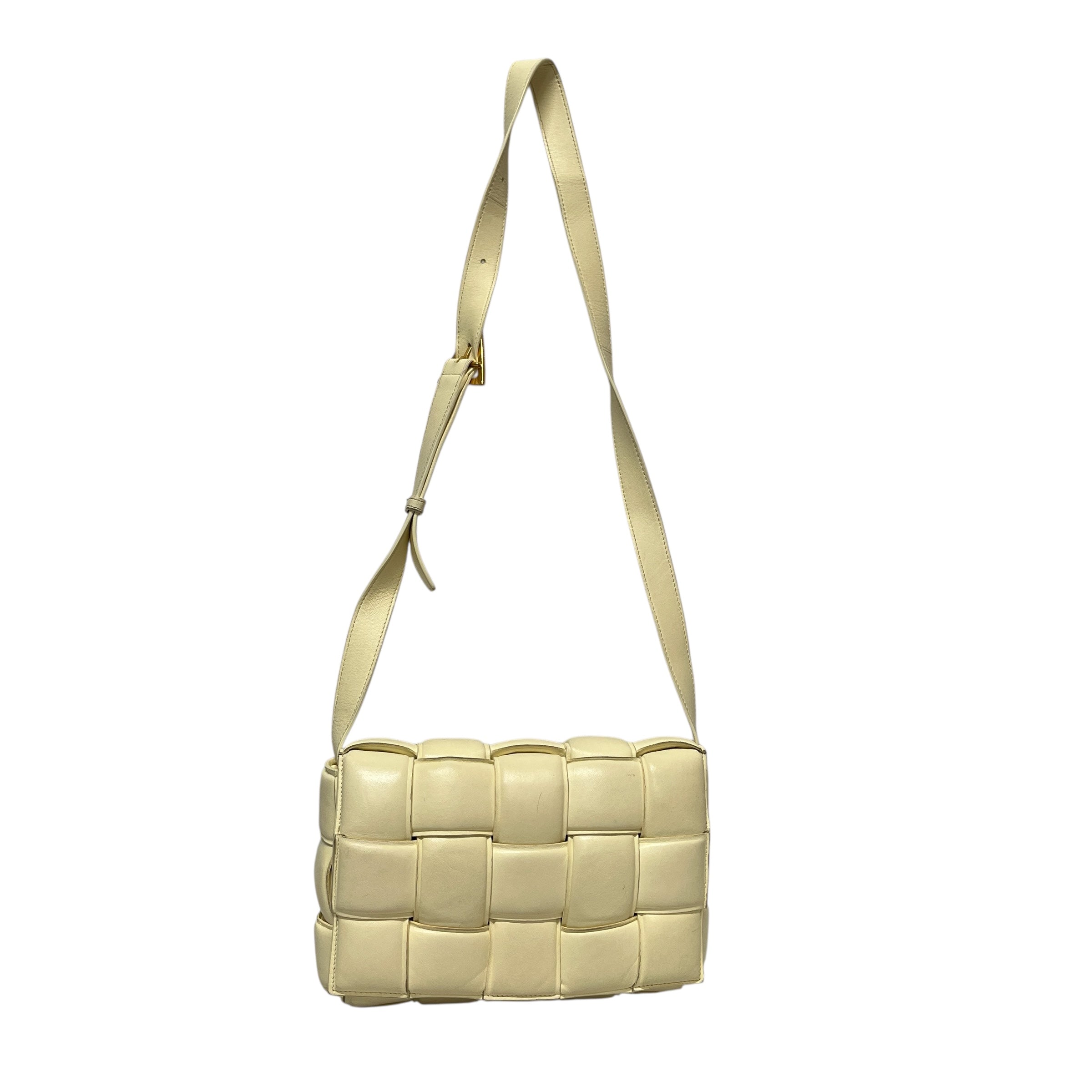 BOTTEGA VENETA/Cross Body Bag/Leather/YEL/PADDED CASSETTE BAG view 1