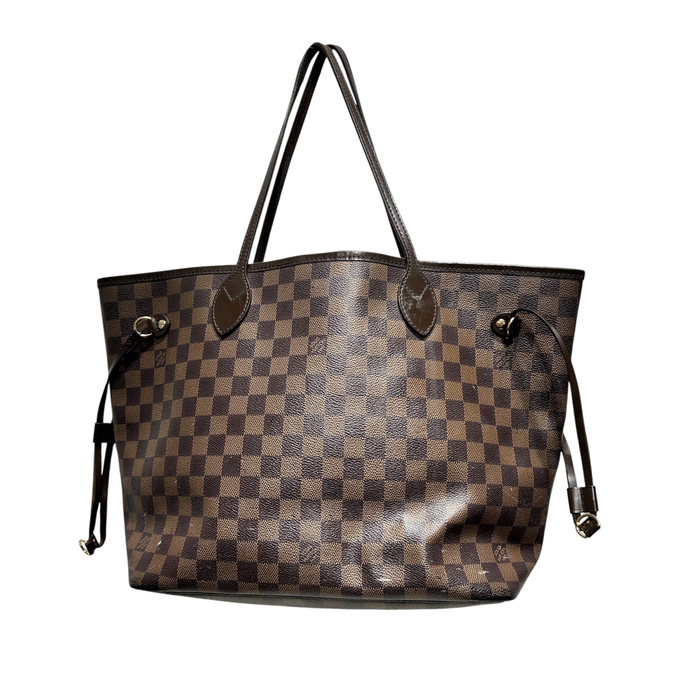 LOUIS VUITTON/Tote Bag/Monogram/Leather/BRW/NEVERFULL DAMIER EBENE view 1