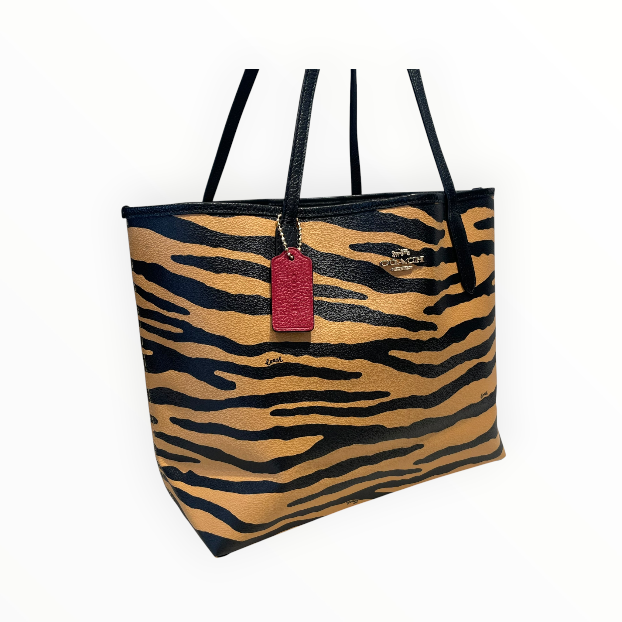COACH/Tote Bag/Animal Pattern/Leather/MLT/Women's City Bag/Zebra view 6