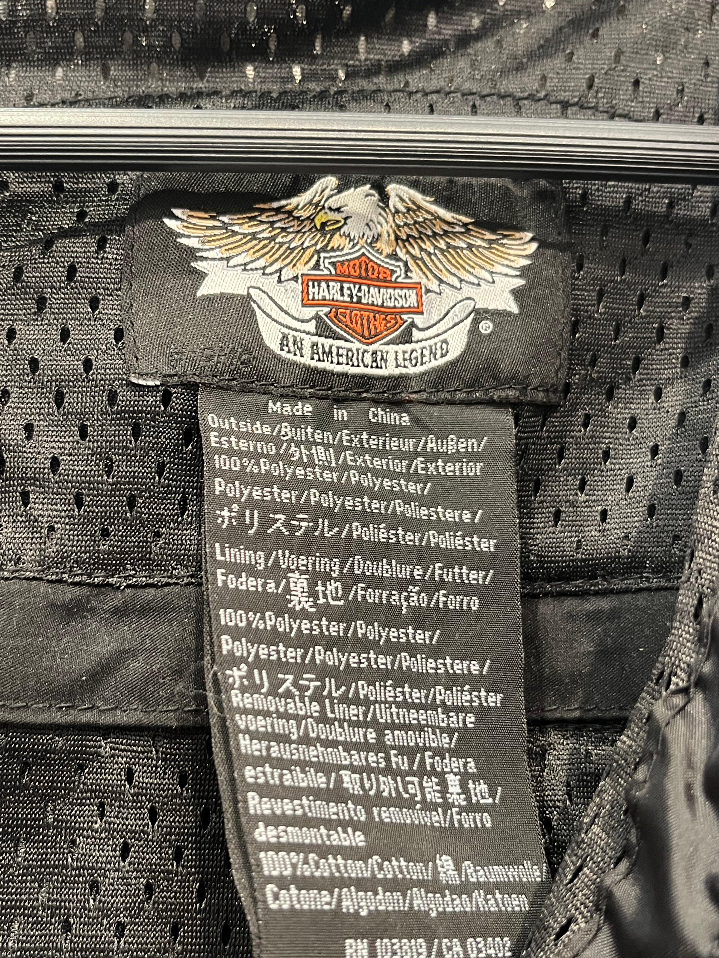 HARLEY DAVIDSON/Jacket/M/Polyester/WHT/RN103819 script moto jkt view 3