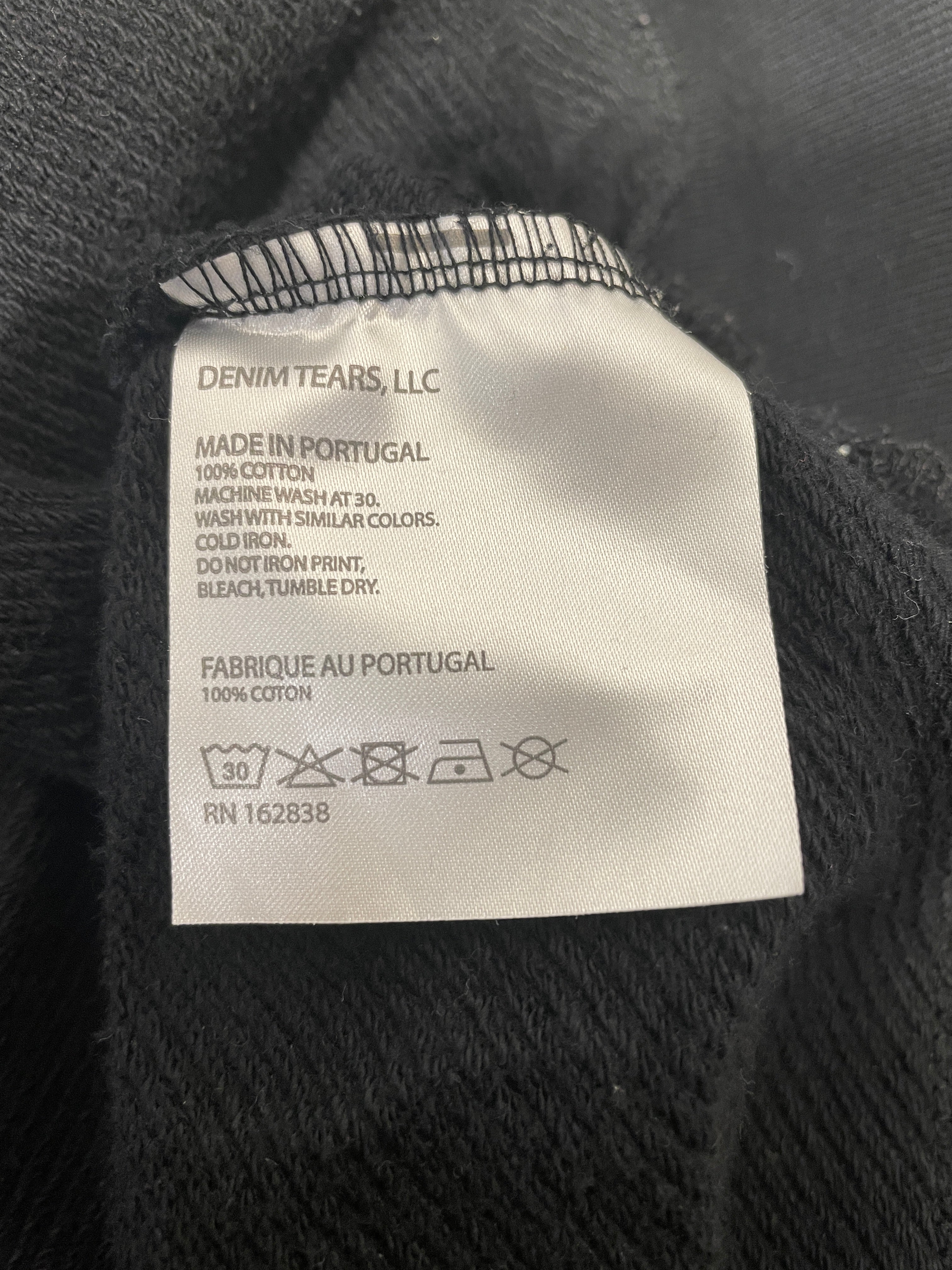 DENIM TEARS/Hoodie/S/Cotton/BLK/Black Denim Tears Hoodie view 4