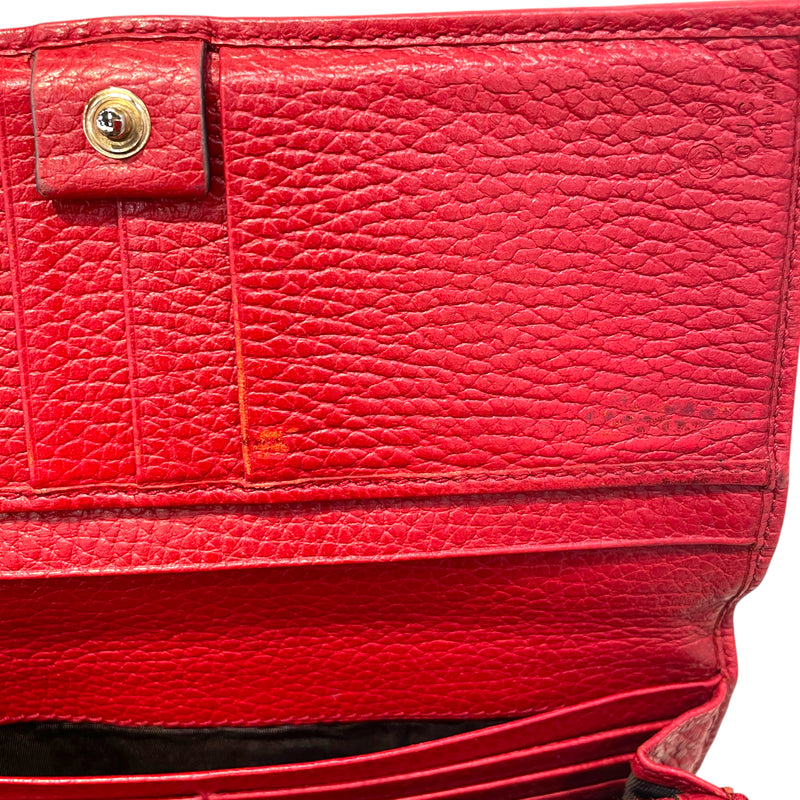 GUCCI/Wallet/Monogram/BRW/346058 0416 RED LEATHER