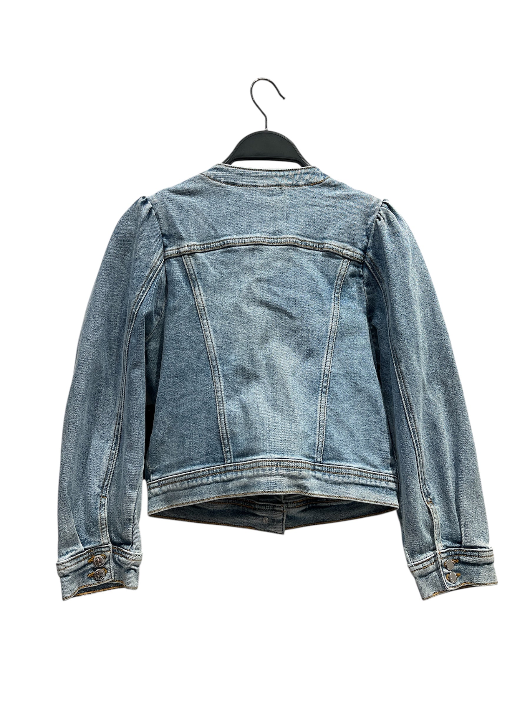 retrofete/Denim Jkt/XS/Cotton/BLU/PADDED SHOULDER + CROPPED view 2