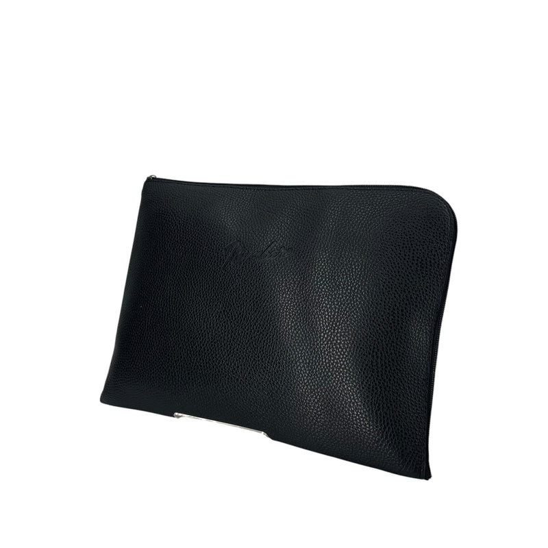 NUMBER (N)INE/Clutch Bag/Leather/BLK/LAPTOP CASE